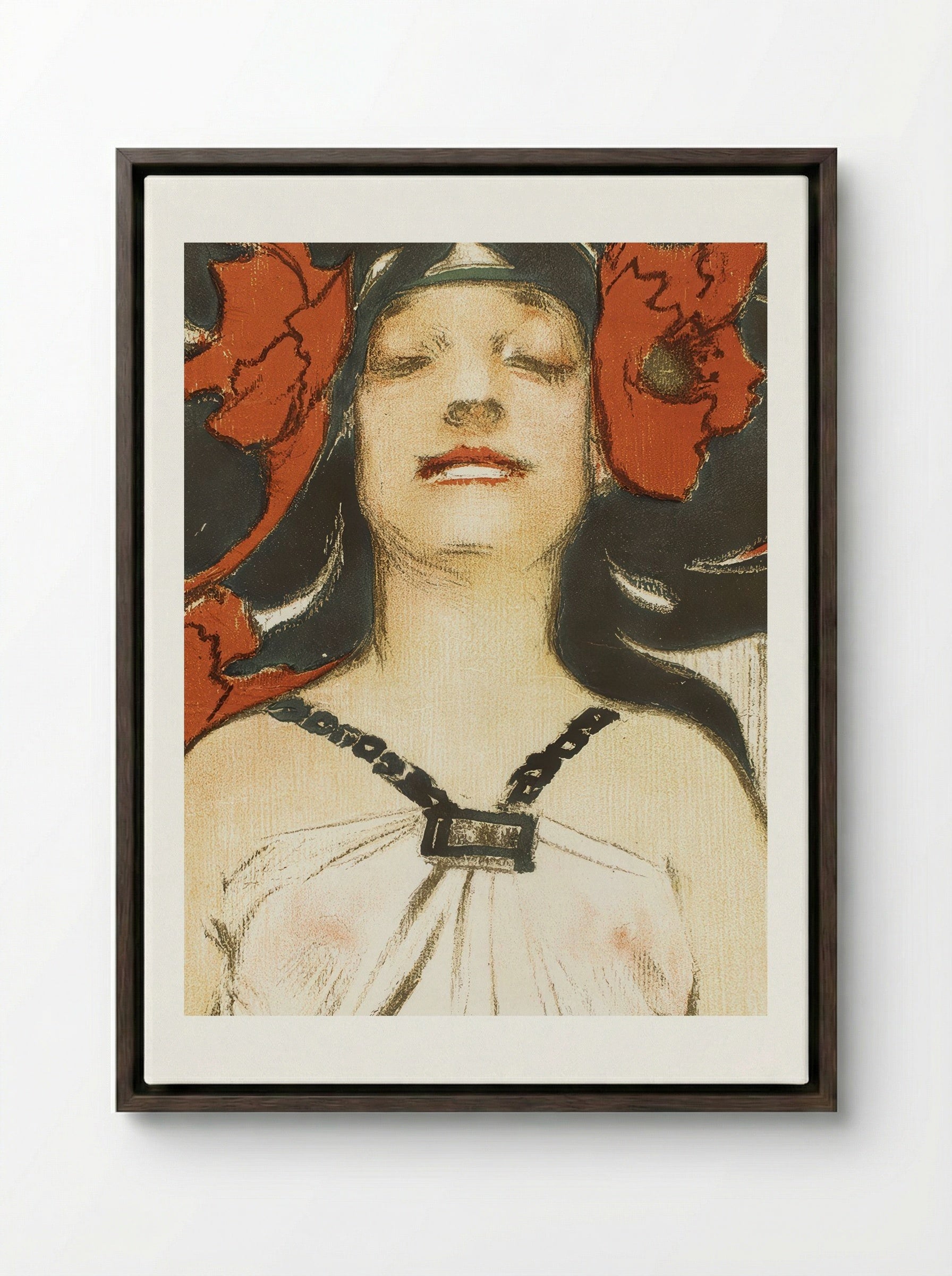 The August Century, Midsummer Holiday Number - Joseph Christian Leyendecker - Framed Canvas Dark Wood