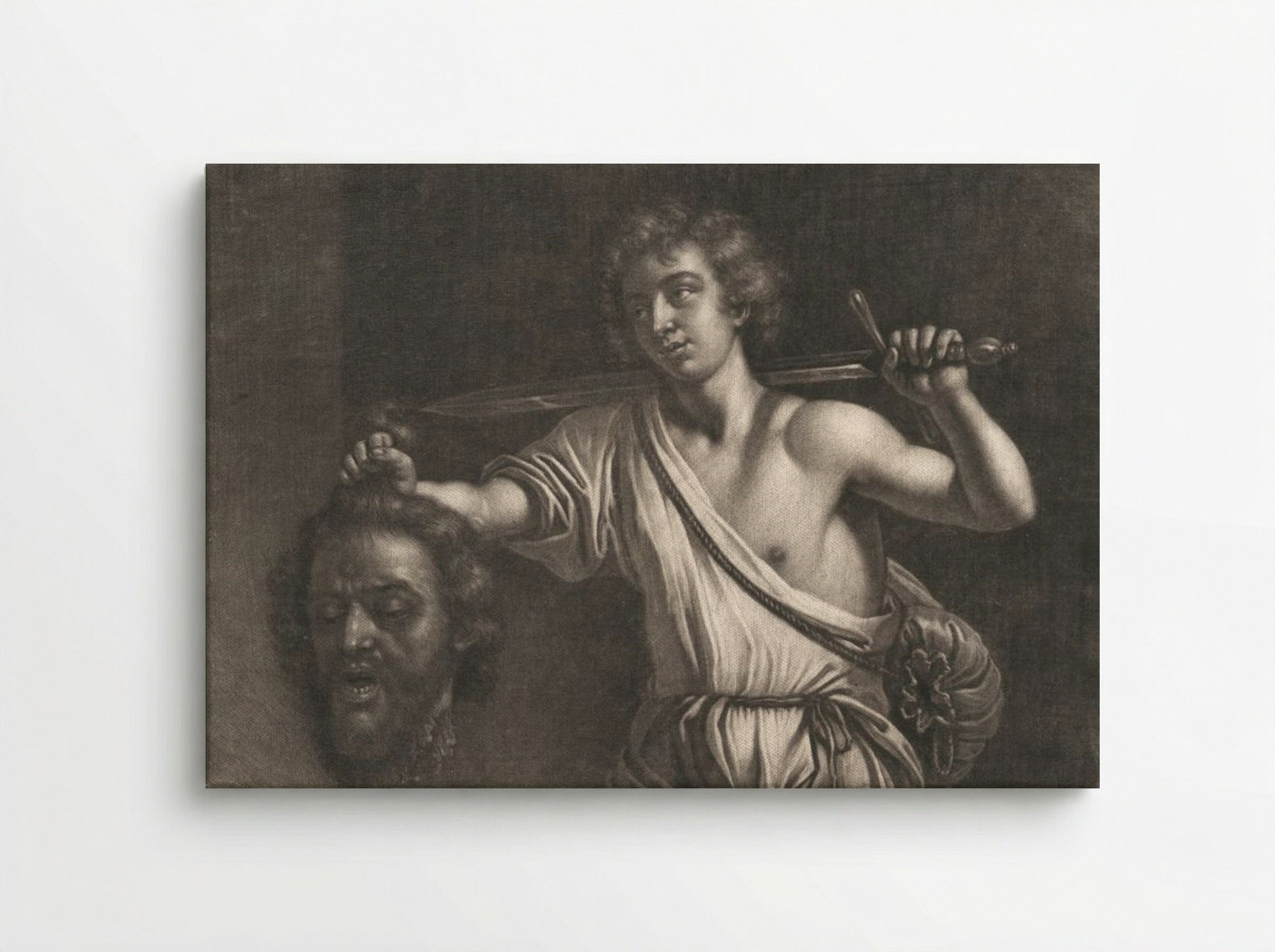 David with the Head of Goliath - Wallerant Vaillant - Canvas