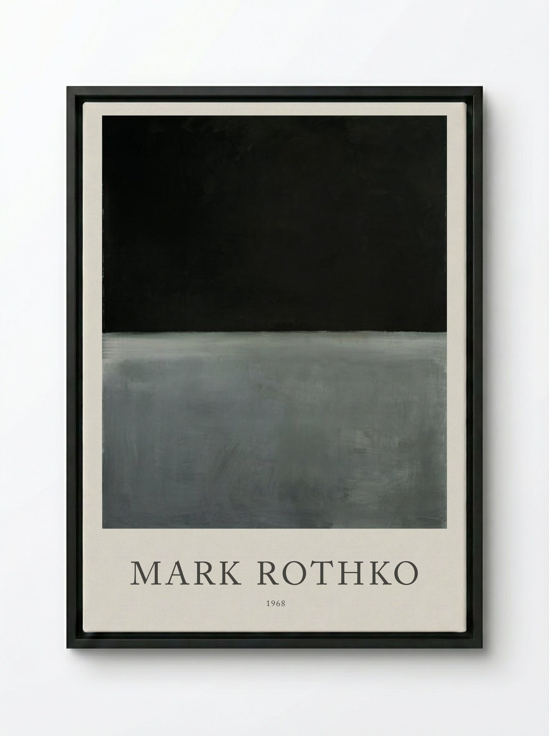 Untitled (Black and Grey) - Mark Rothko - Framed Canvas Black