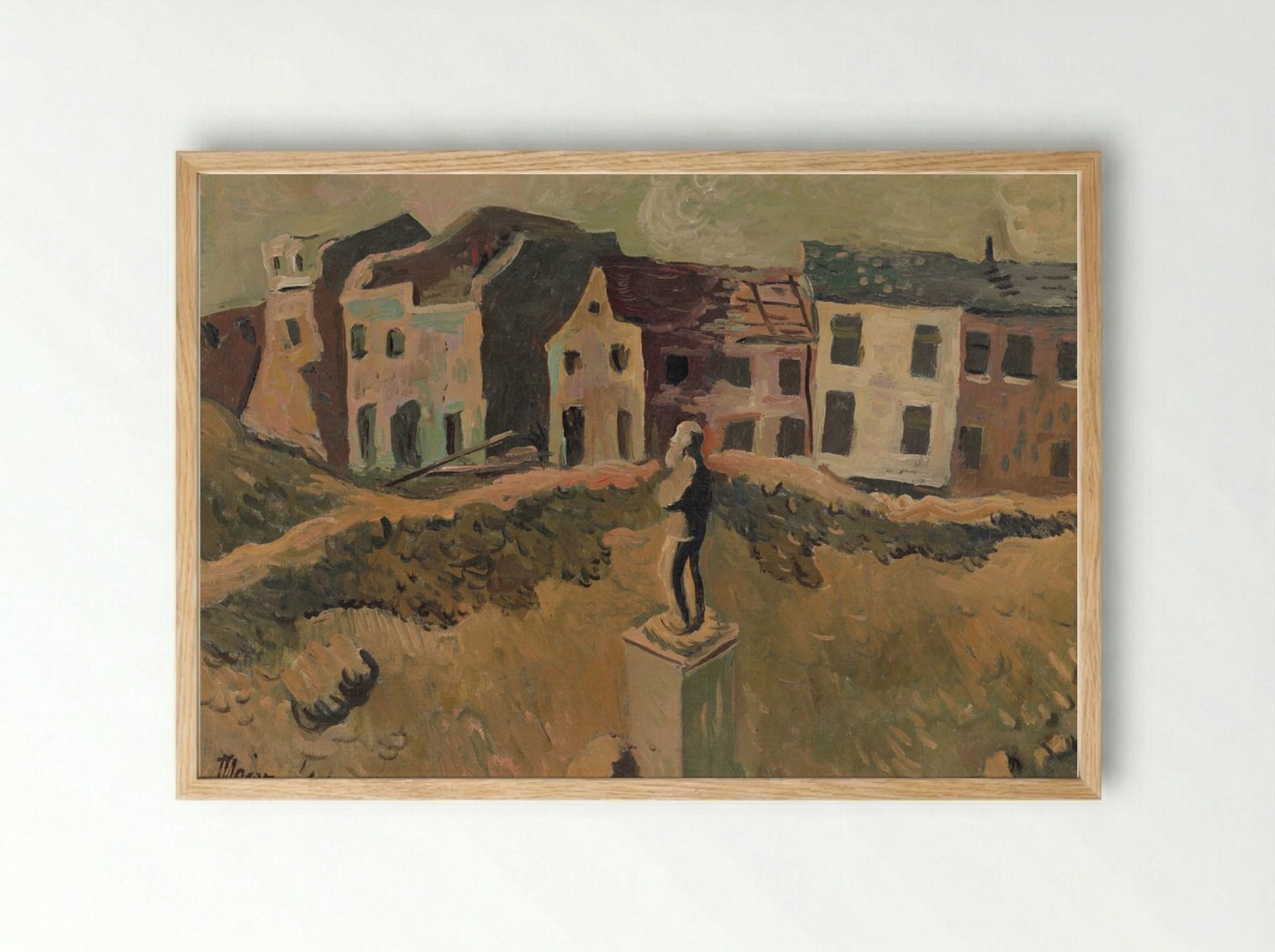 Monument, Memorial of a Famous Man - Cyprián Majerník - Framed Print Wood