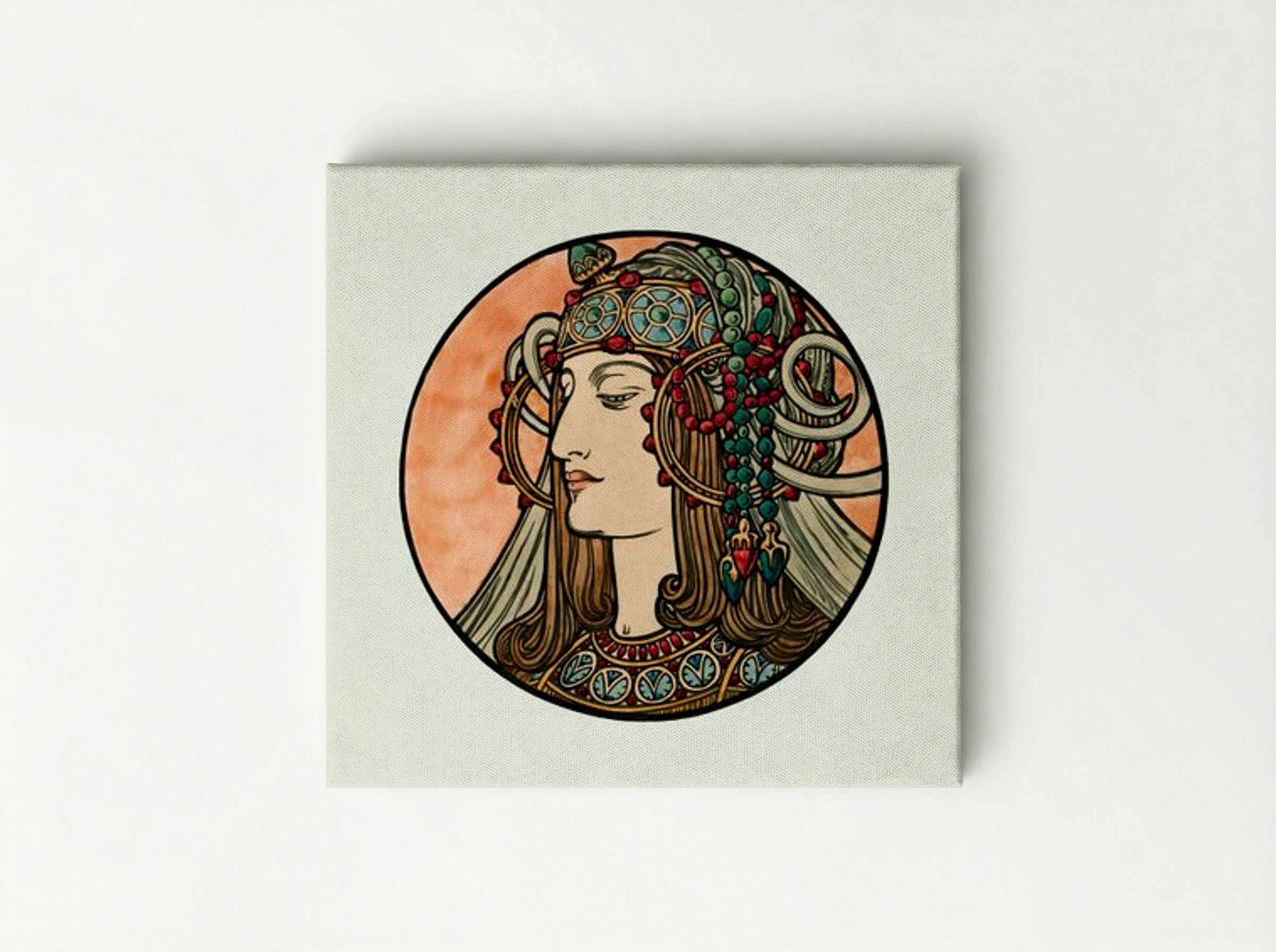 Stained Glass Window Design for Fouquet Boutique - Alphonse Mucha - Canvas