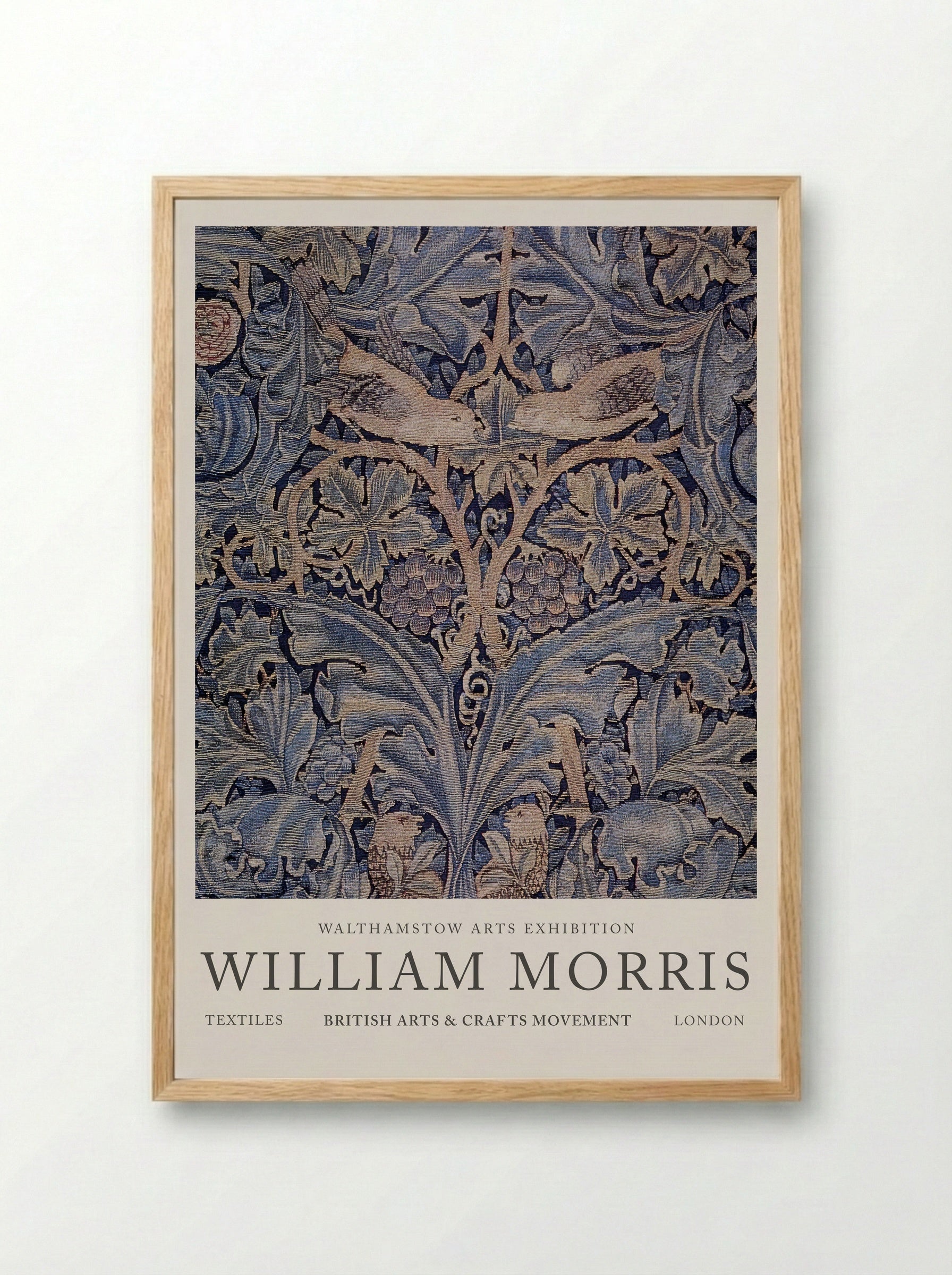 Cabbage and Vine Tapestry - William Morris - Framed Print Wood