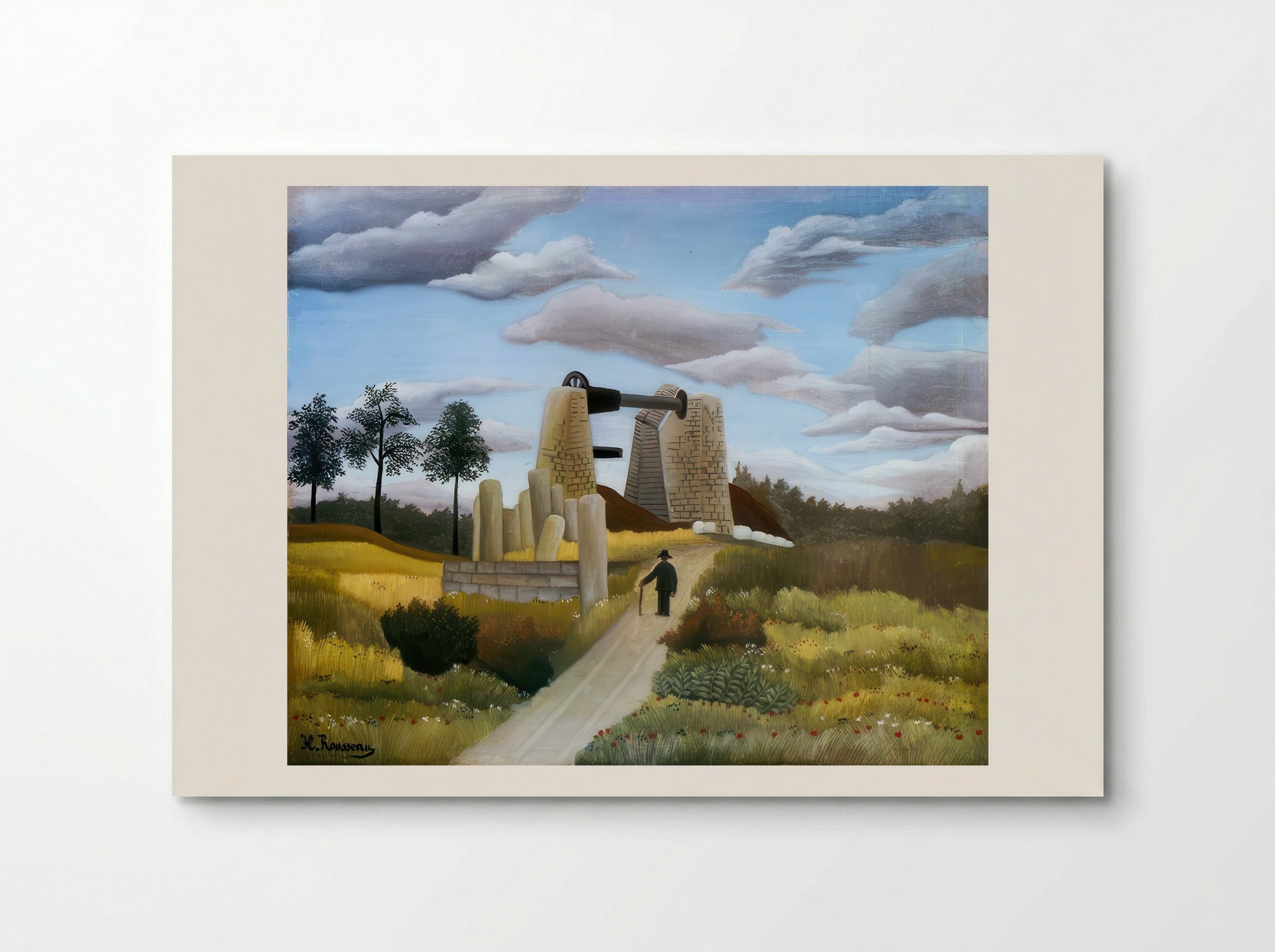 The Quarry by Henri Rousseau – Naïve Art Industrial Landscape Print - Poster