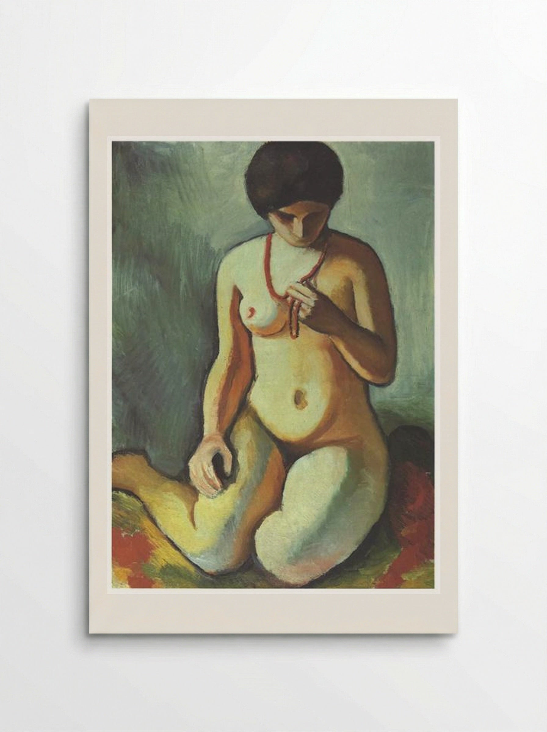 Female Nude with Coral Necklace - August Macke - Poster