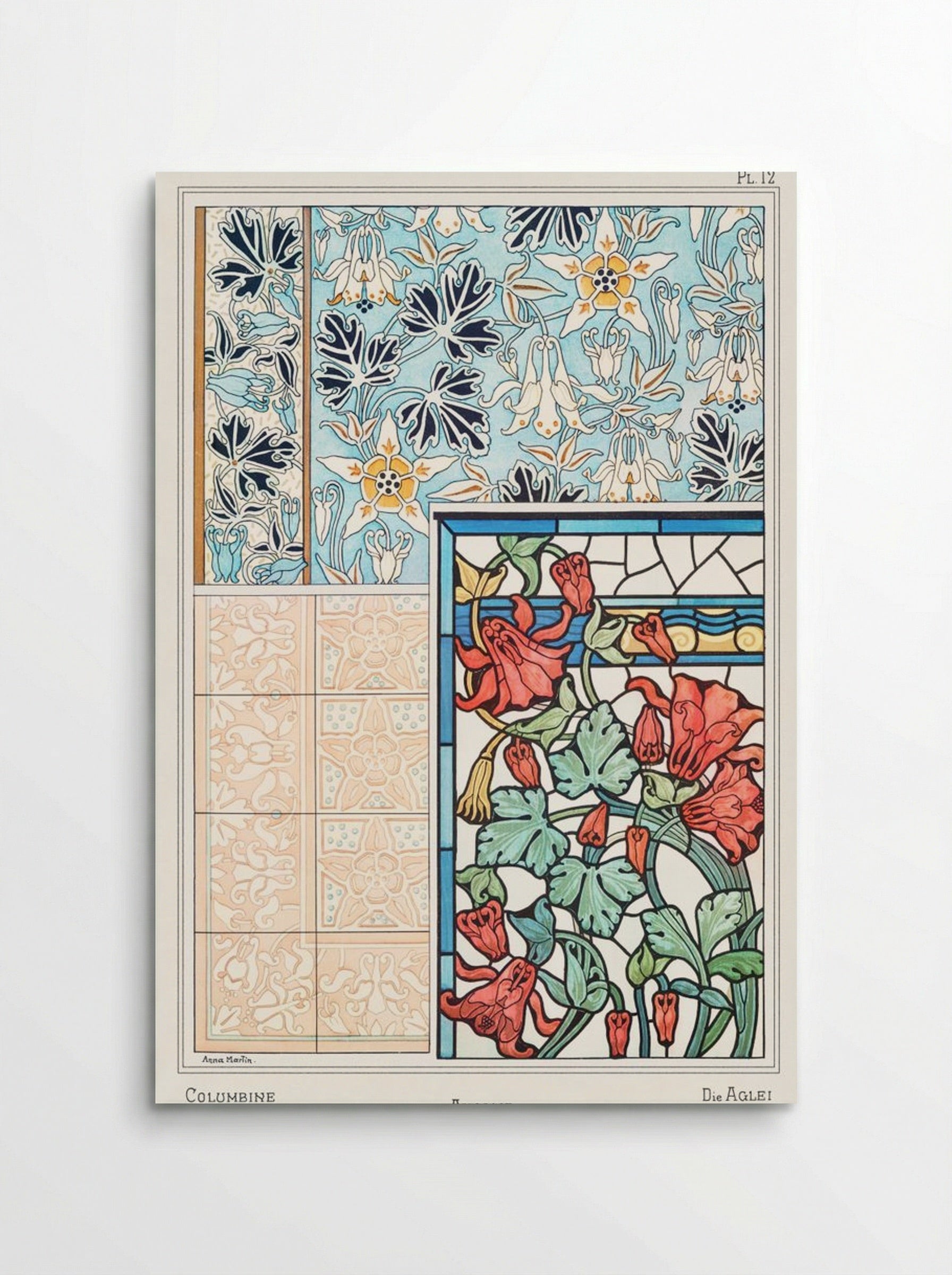 Ancolie (Columbine) from La Plante et ses Applications ornementales - Maurice Pillard Verneuil - Poster