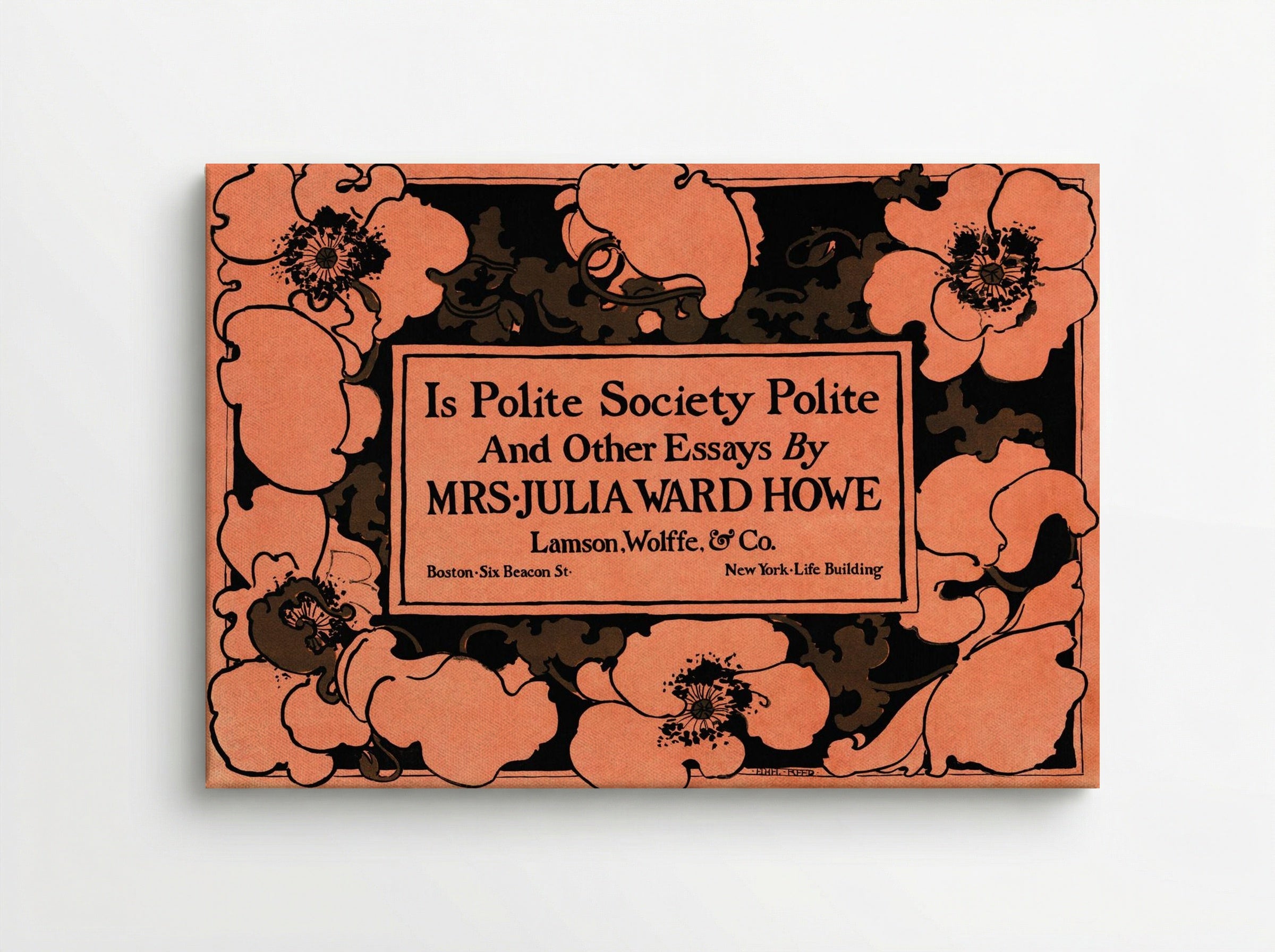 Is Polite Society Polite (Book Cover Design) - Ethel Reed - Canvas