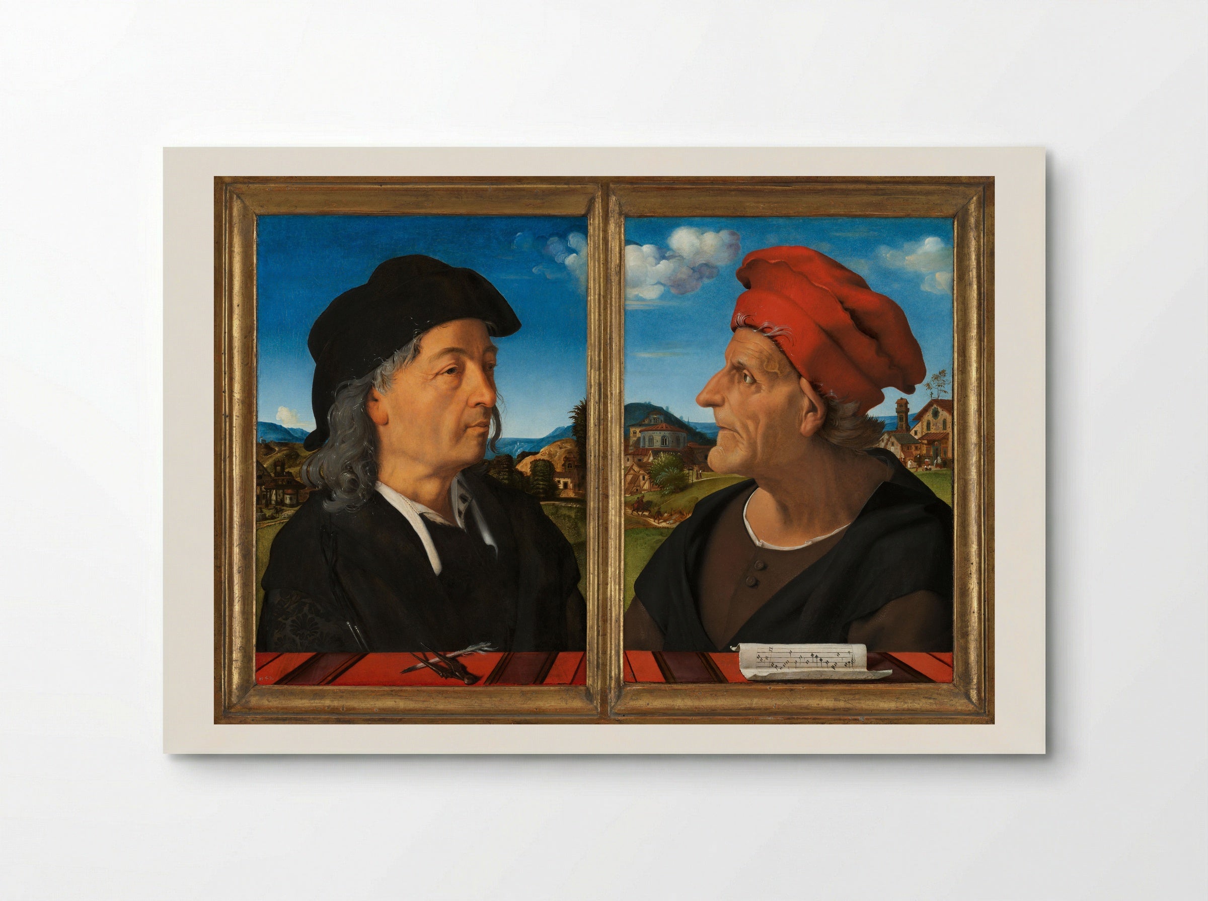 Portraits of Giuliano and Francesco Giamberti da Sangallo - Piero di Cosimo - Poster