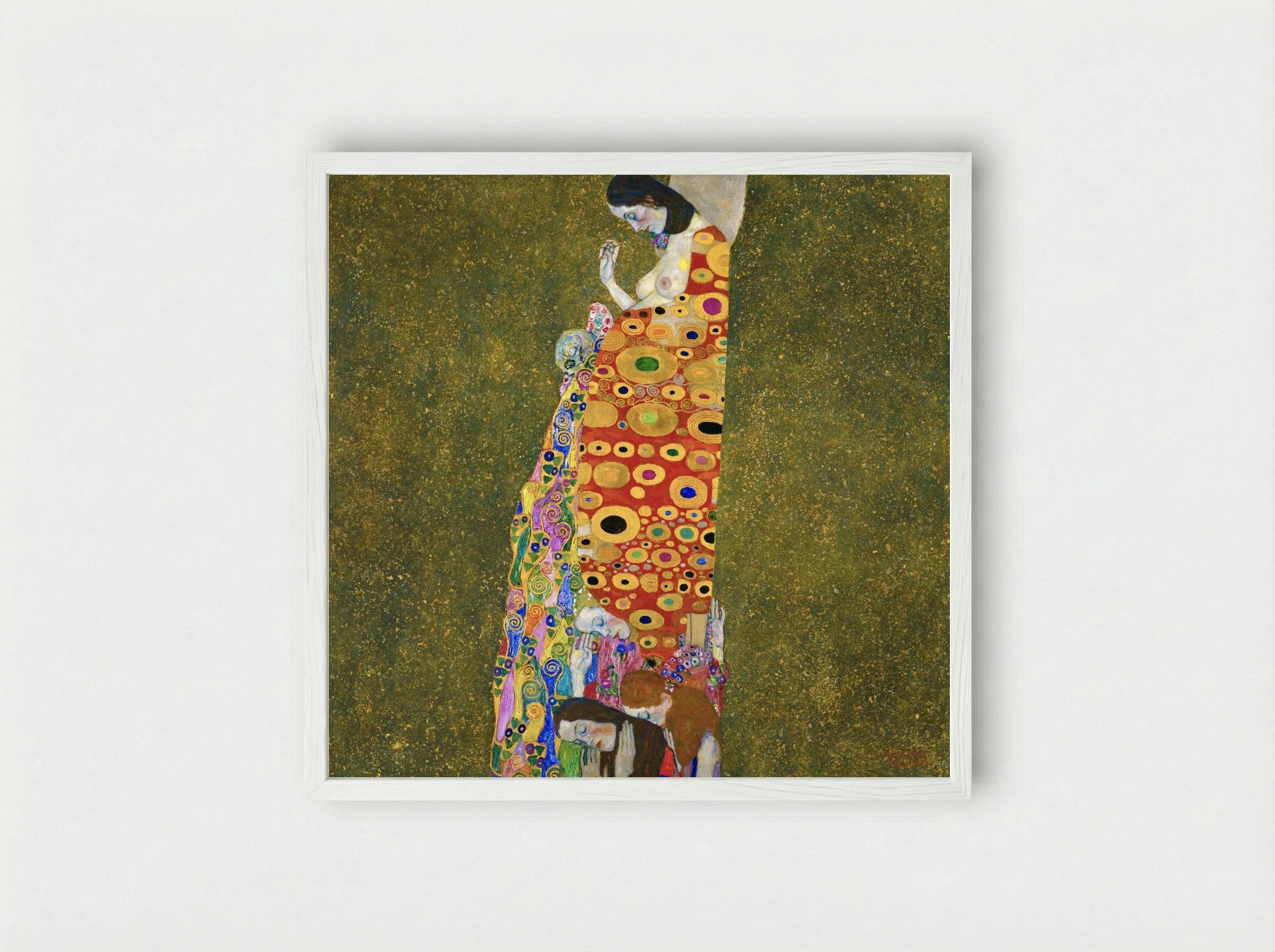 Hope II - Gustav Klimt - Framed Print White