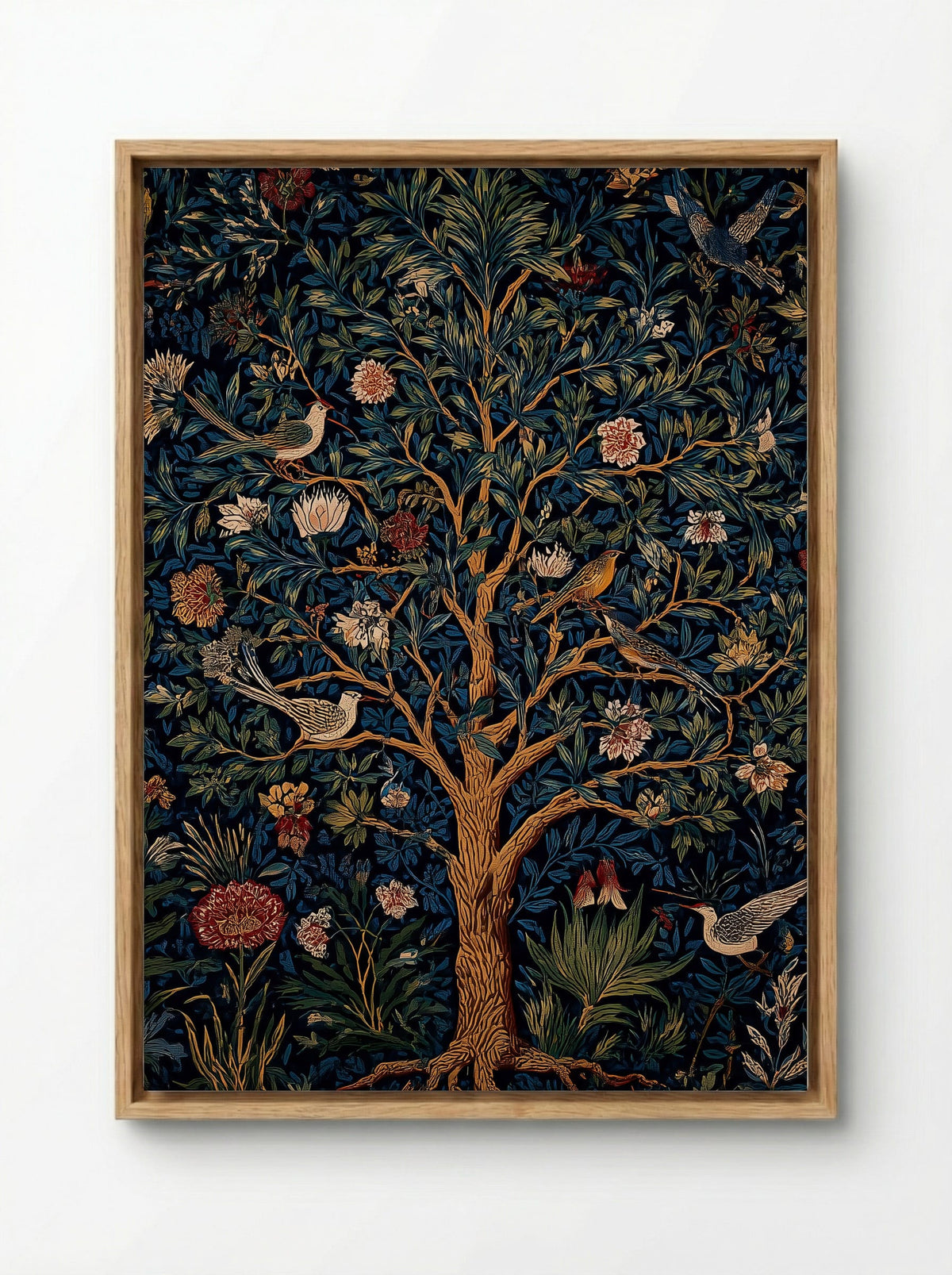 Songbirds in the Midnight Garden - William Morris - Fine Art Print
