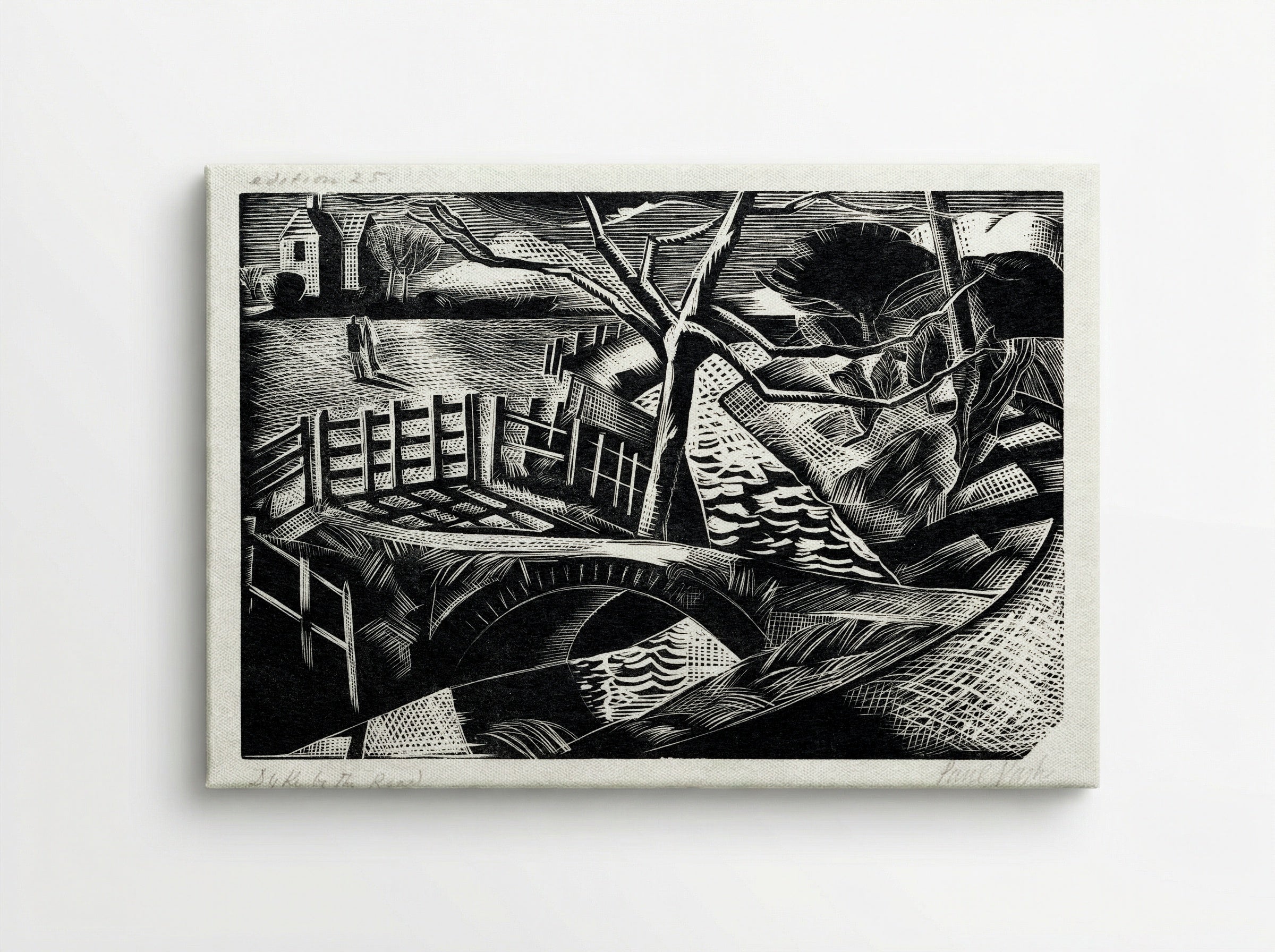 Dyke by the Road - Paul Nash - Canvas