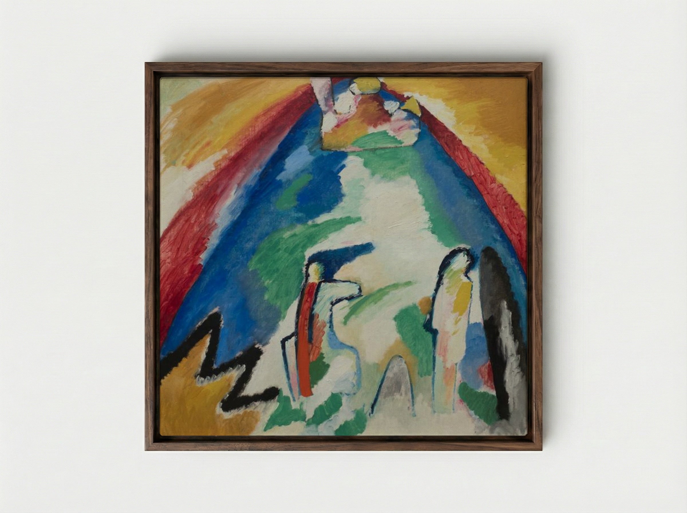 Mountain - Wassily Kandinsky - Framed Canvas Dark Wood