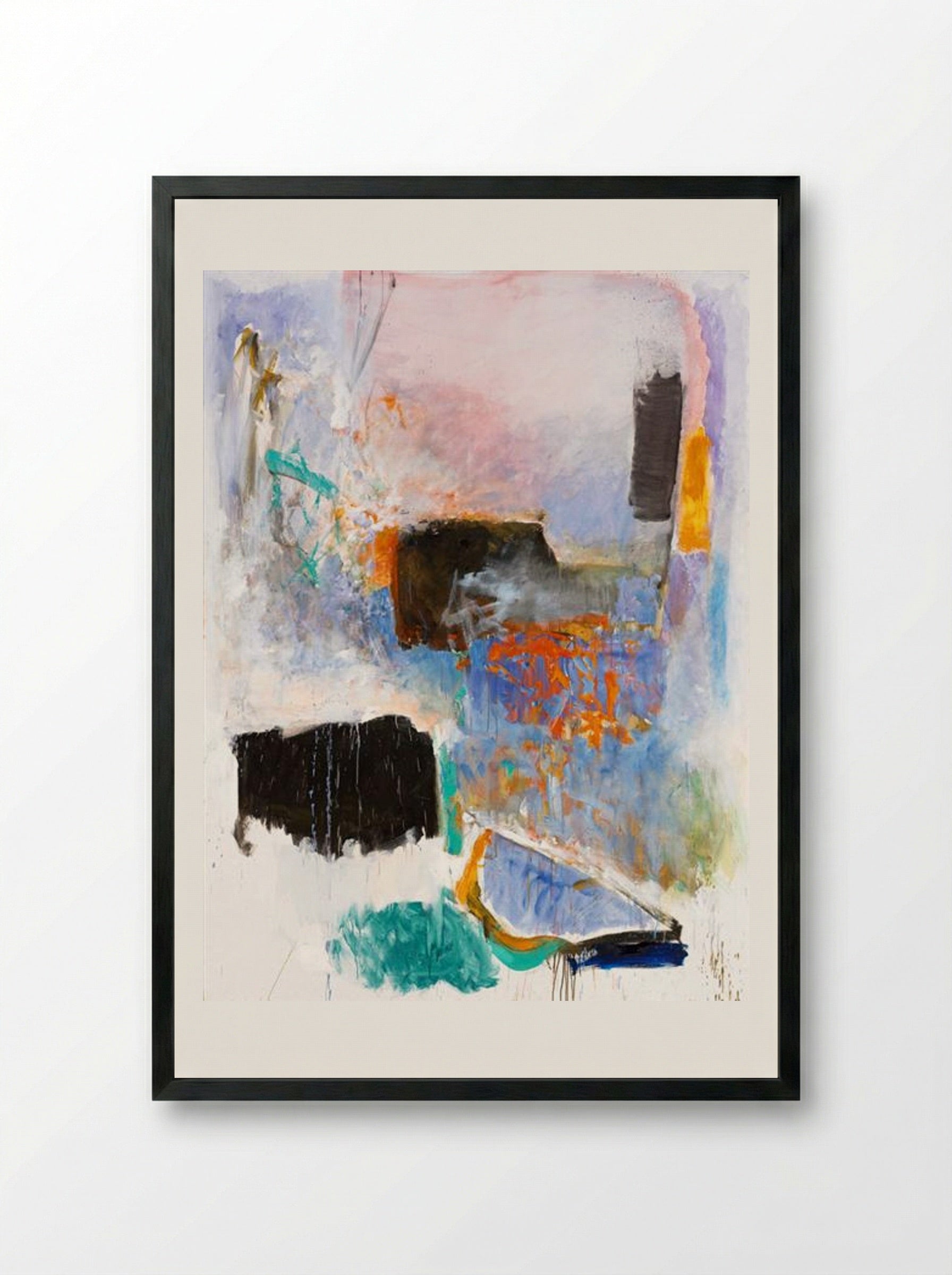 Mooring - Joan Mitchell - Framed Print Black