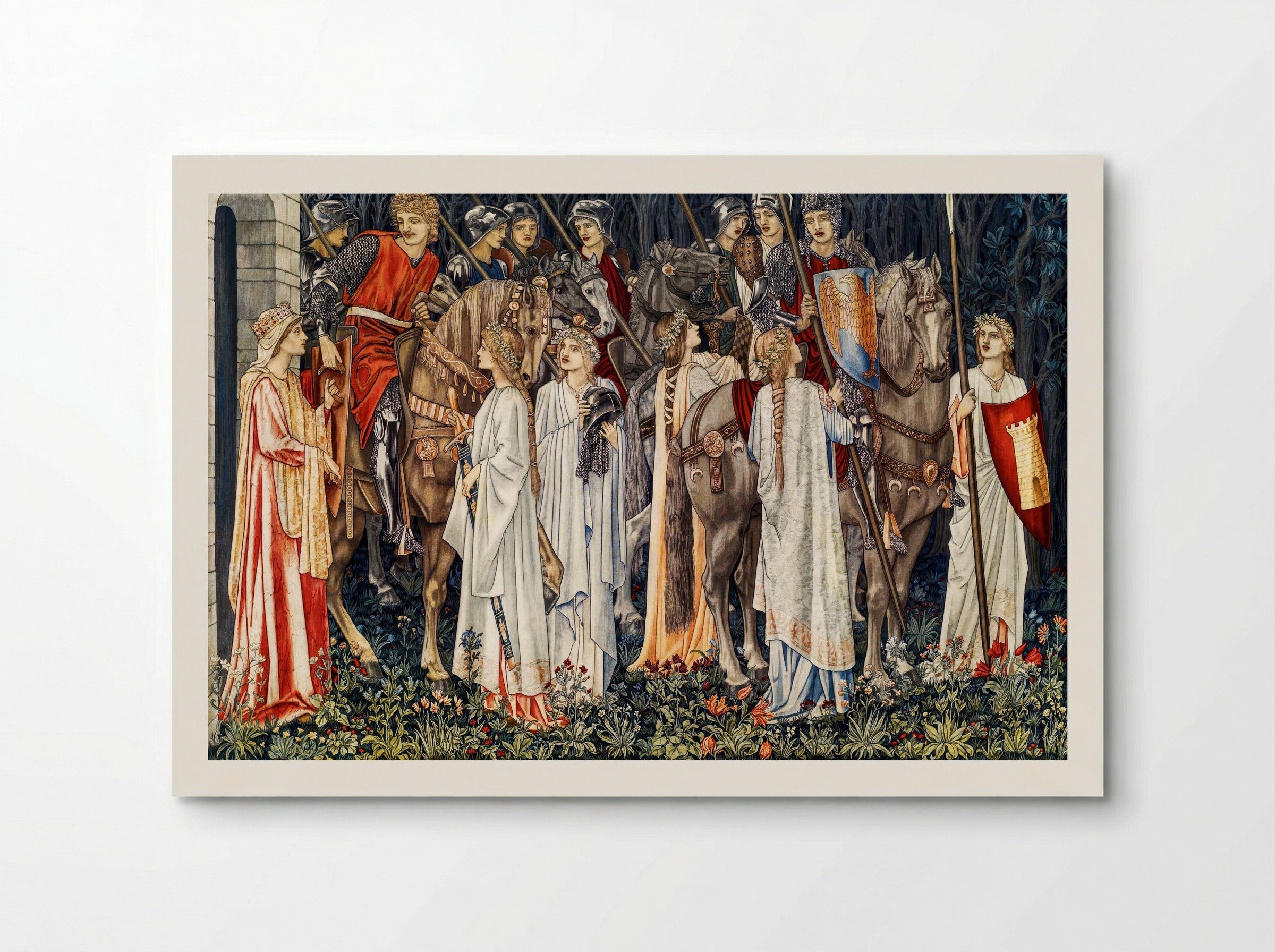 The Arming and Departure of the Knights - William Morris - Poster