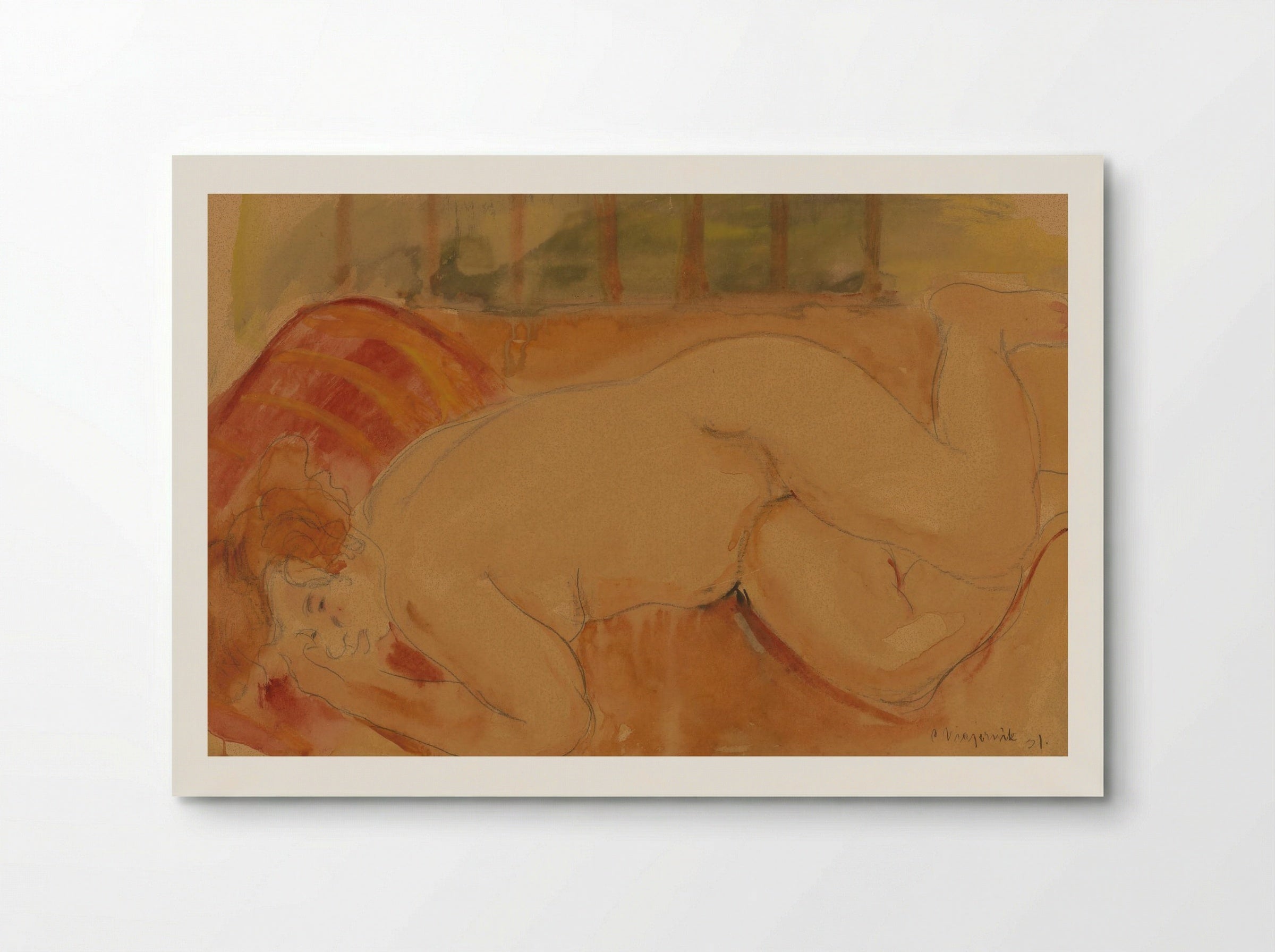Reclining Nude - Cyprián Majerník - Poster