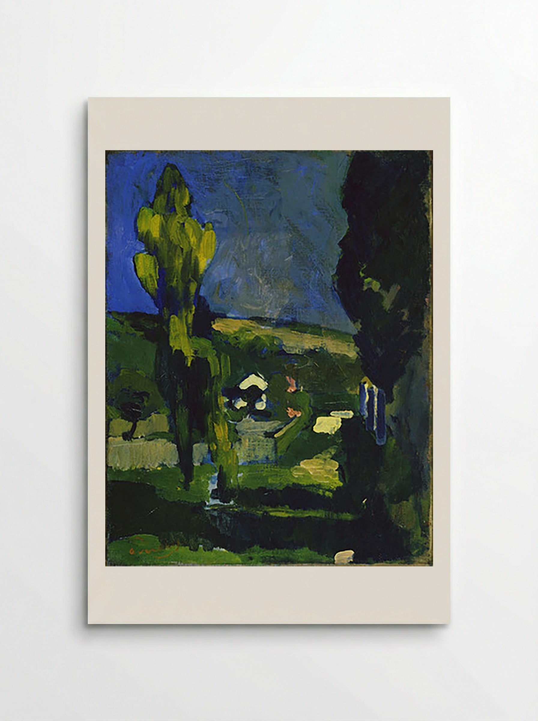 Poplars in a Landscape - Fine Art Print - Poster