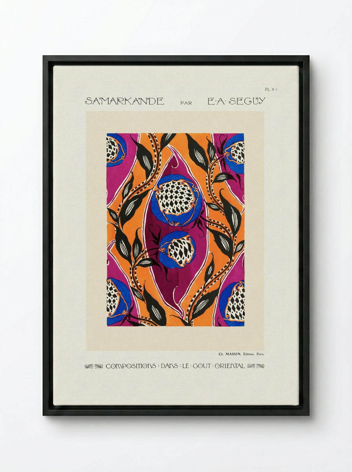 Samarkande, Planche No. 4 - Émile-Allain Séguy - Framed Canvas Black