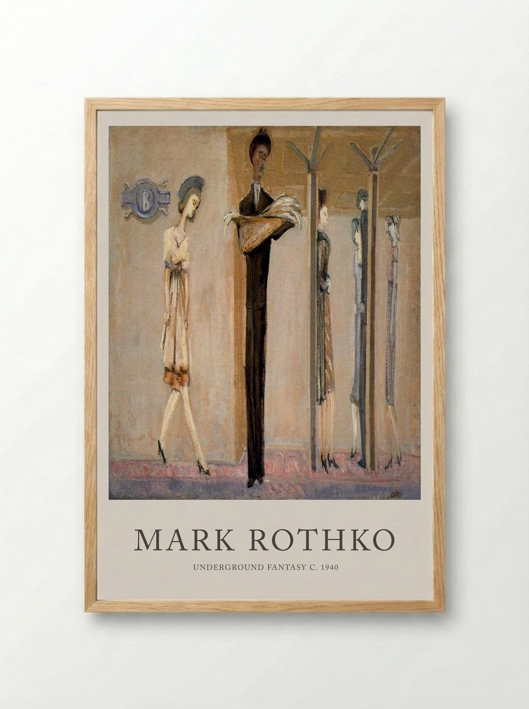 Underground Fantasy - Mark Rothko - Framed Print Wood