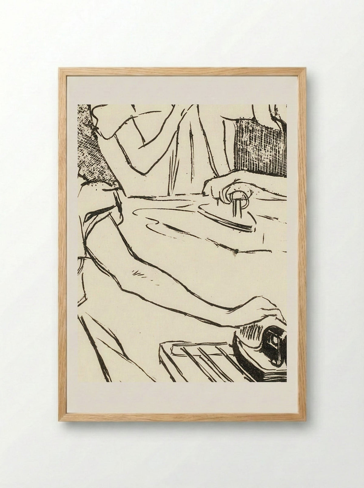 Les Blanchisseuses - Théophile Alexandre Steinlen - Framed Print Wood