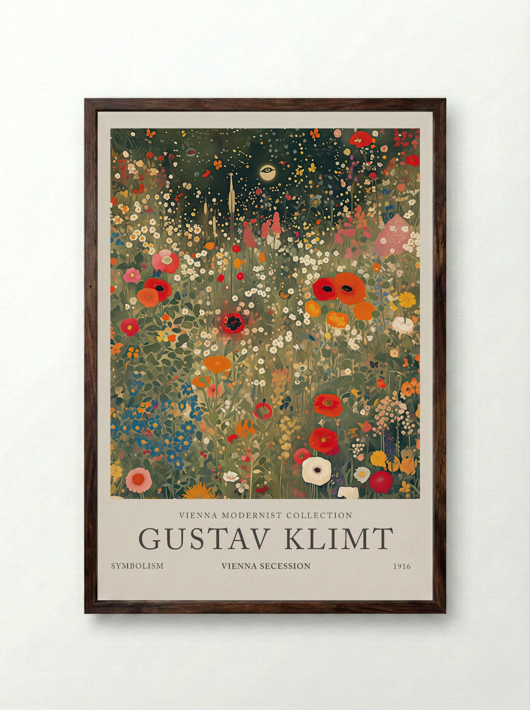 Crimson Field in Bloom – Gustav Klimt
