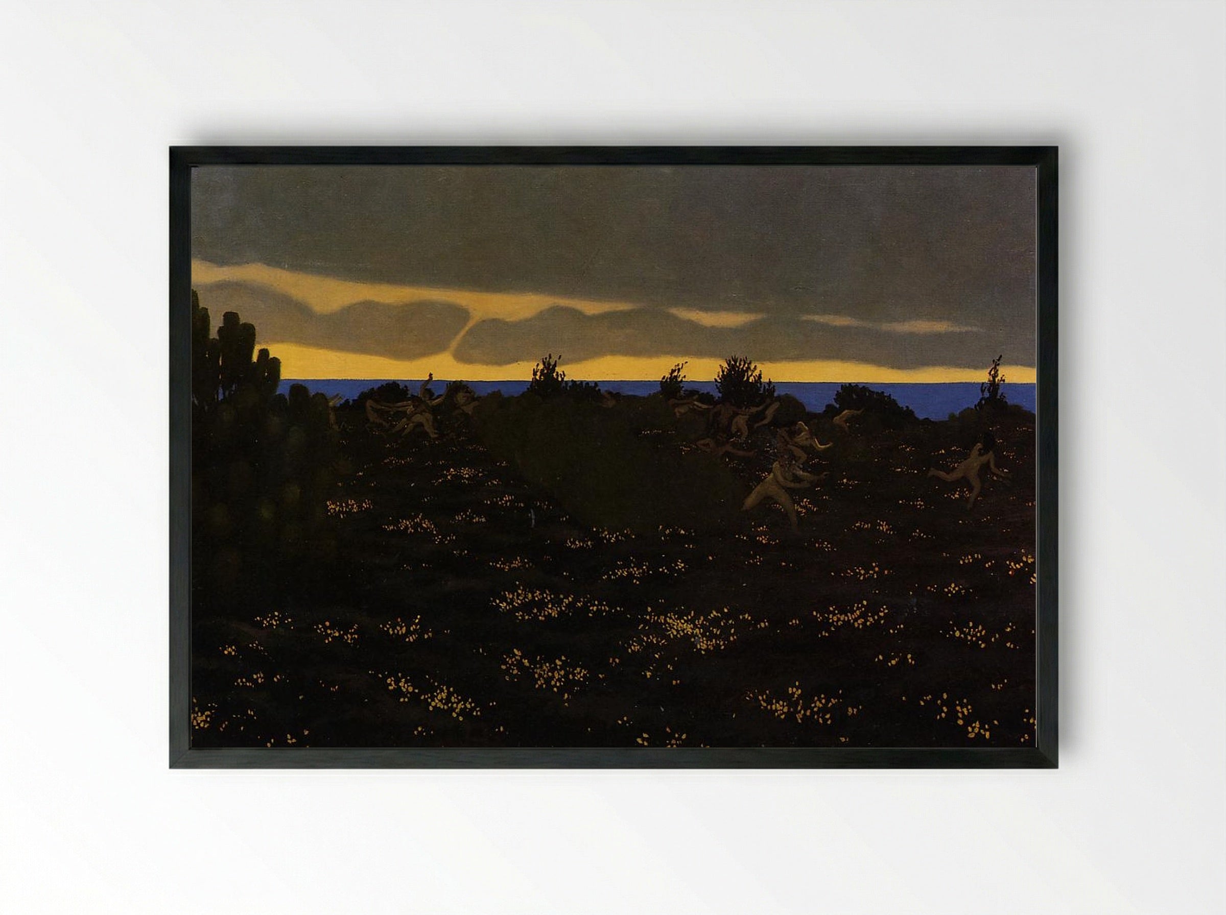 Twilight - Edvard Munch - Framed Print Black
