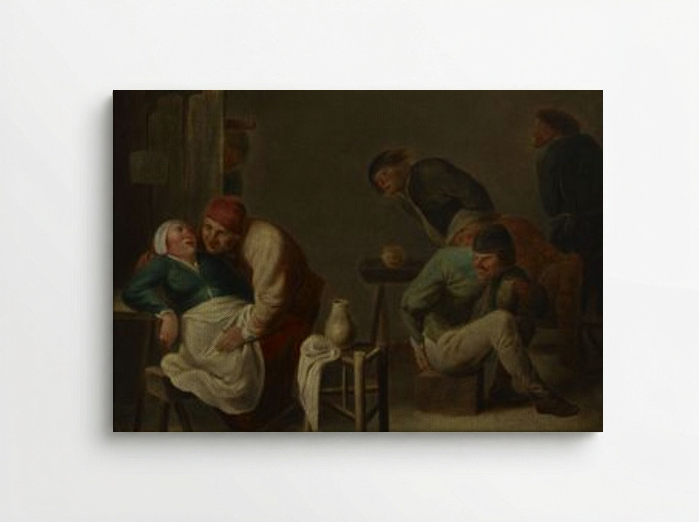 Tavern Scene with Figures - Fine Art Print - Canvas