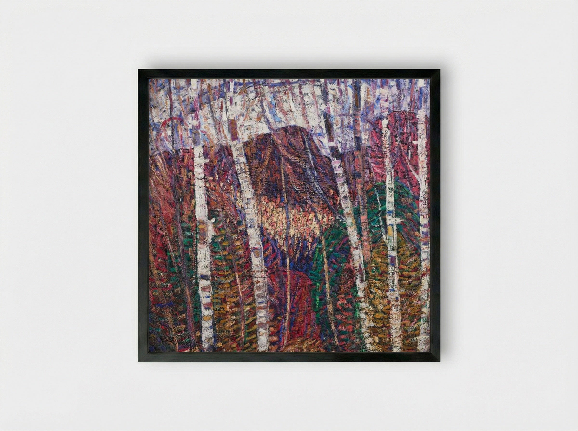 White Birches - Marsden Hartley - Framed Print Black