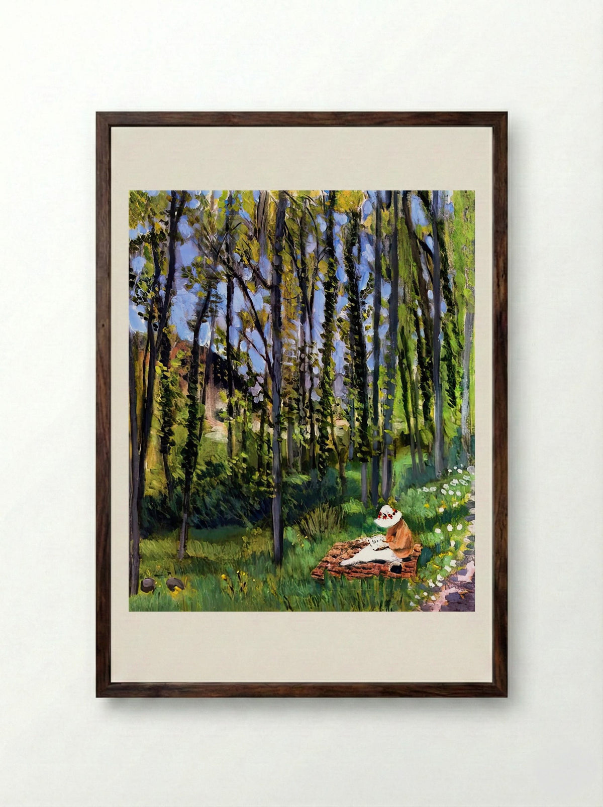In the Woods by Henri Matisse – Fauvist Forest Landscape Print - Framed Print Dark Wood