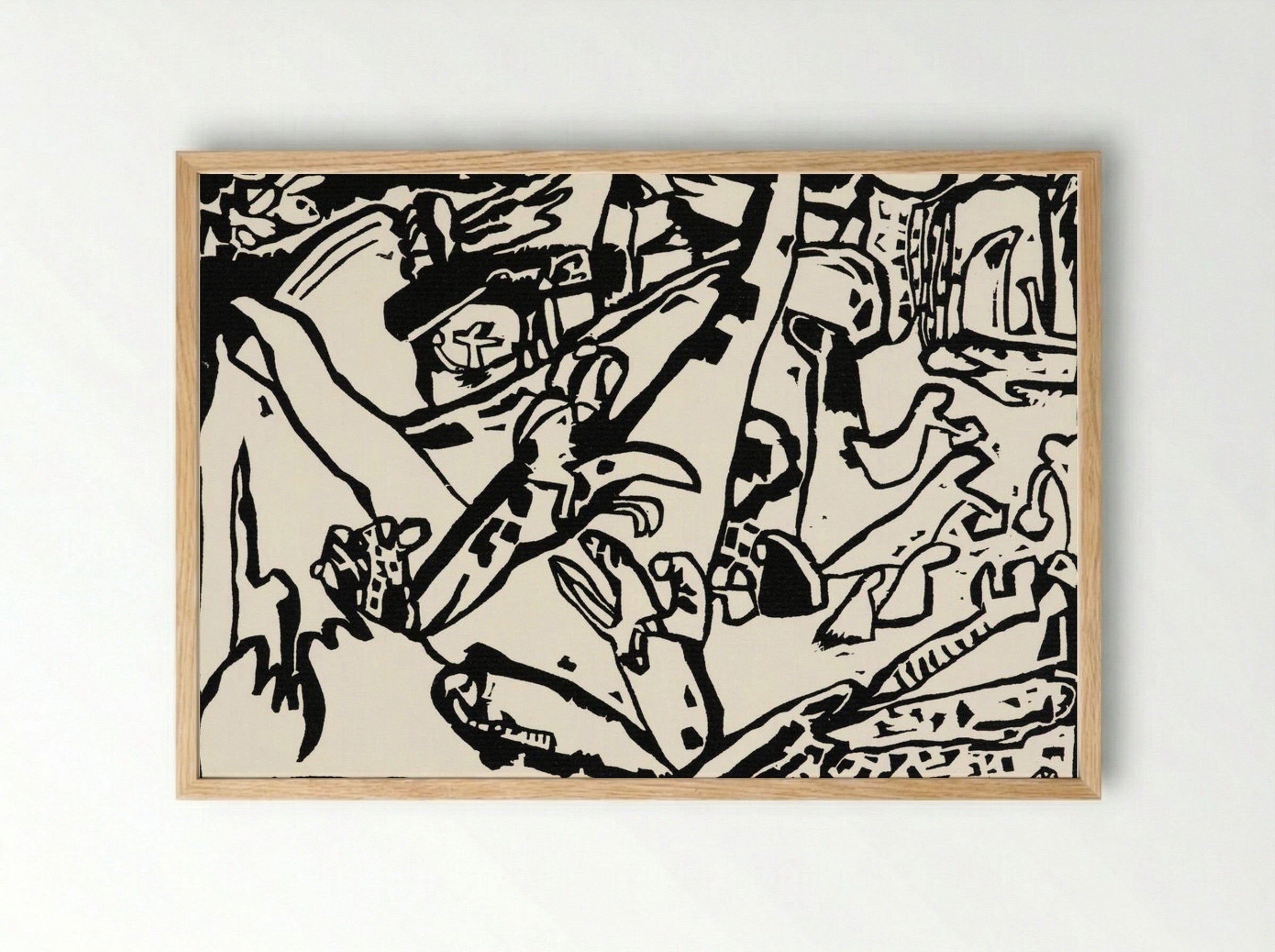 Composition 2 - Wassily Kandinsky - Framed Print Wood