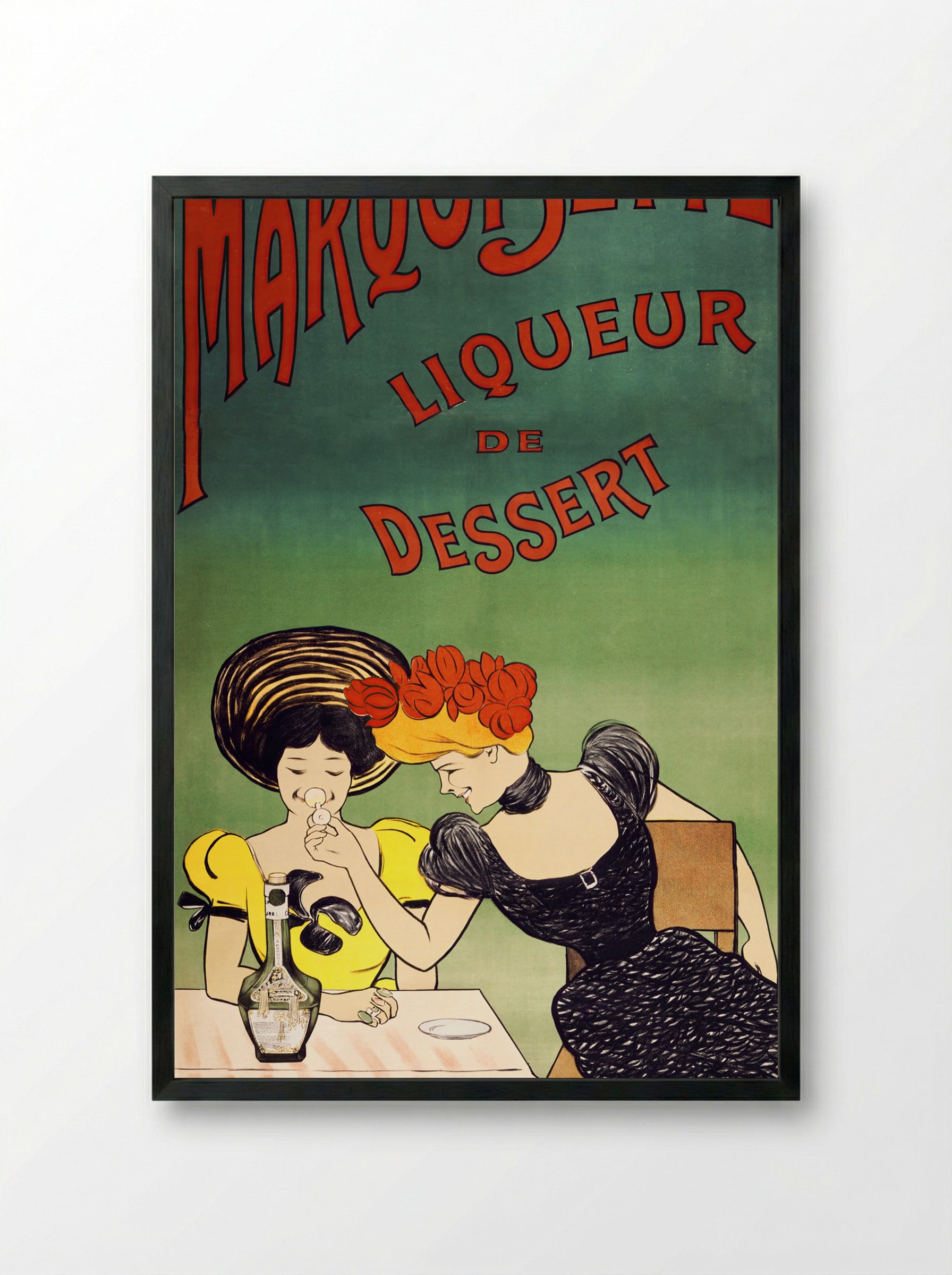 La Marquisette Liqueur de Dessert - Leonetto Cappiello - Framed Print Black