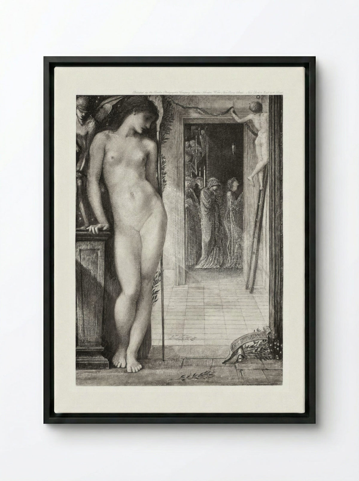 Venus Epithalamia - Edward Burne-Jones - Framed Canvas Black