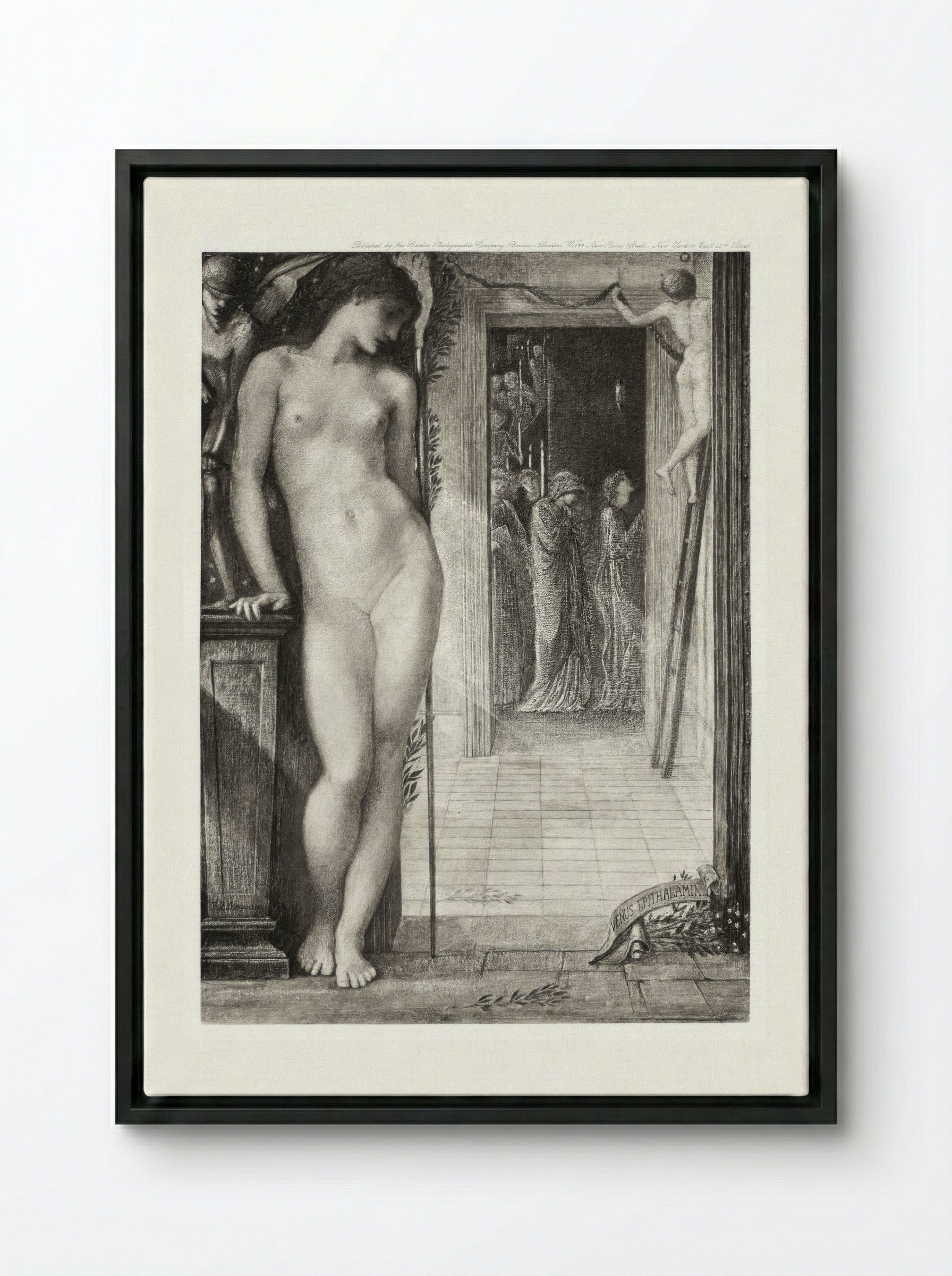 Venus Epithalamia - Edward Burne-Jones - Framed Canvas Black