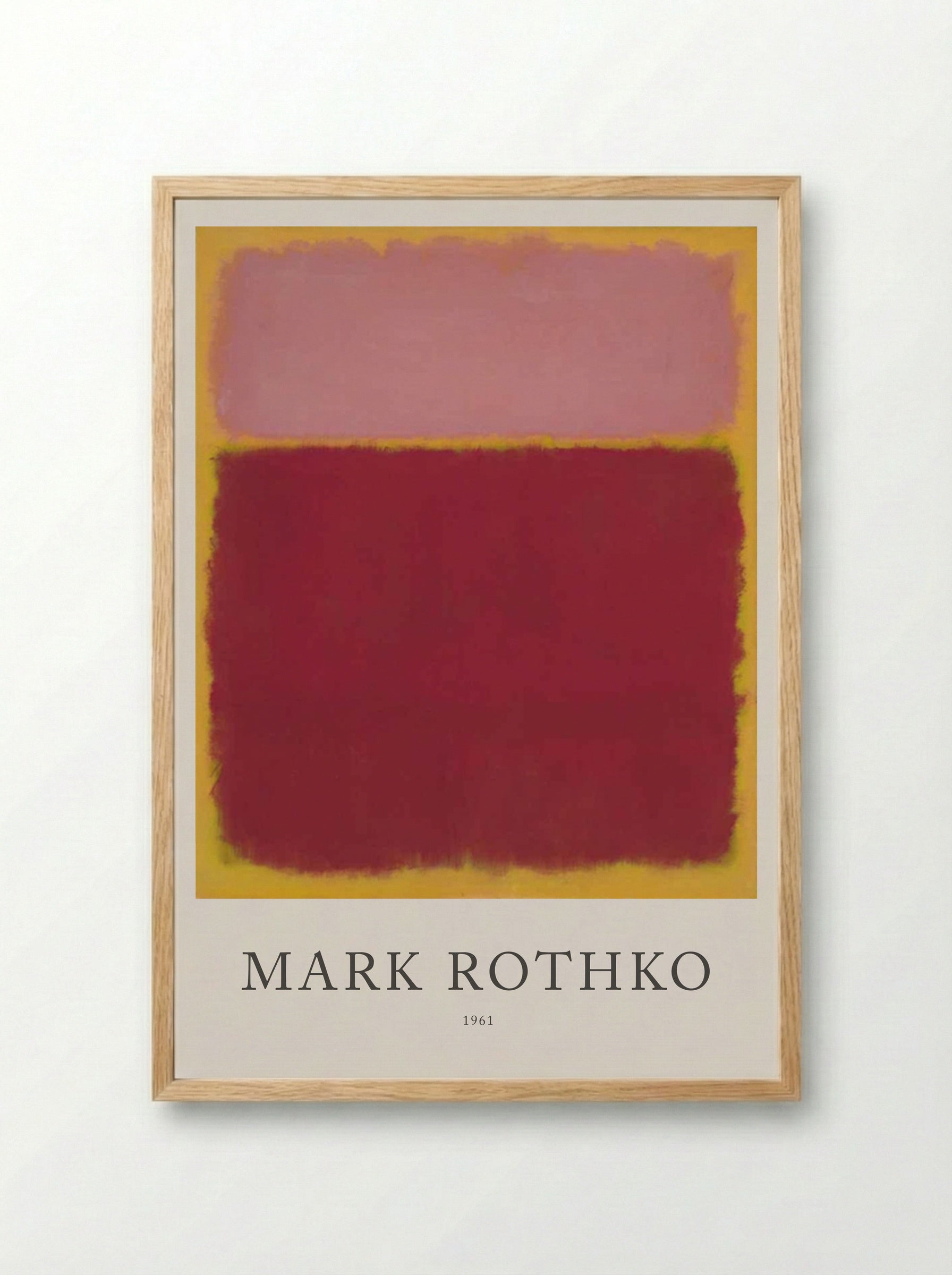 Untitled (Pink and Red over Yellow) - Mark Rothko - Framed Print Wood