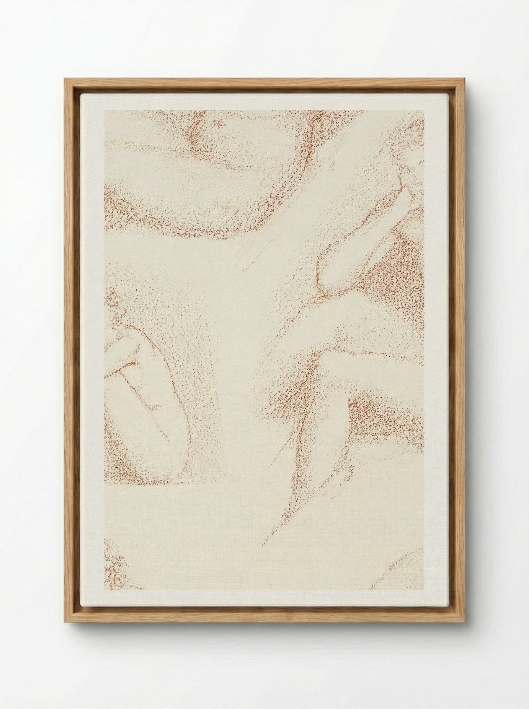Female Nude: Five Studies of a Seated Girl - Edward Burne-Jones - Framed Canvas Wood
