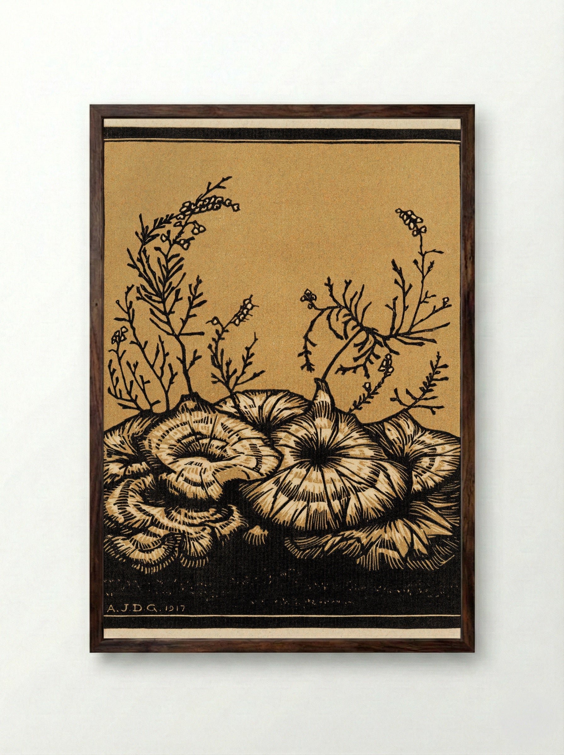 Blossoming Plants - Julie de Graag - Framed Print Dark Wood