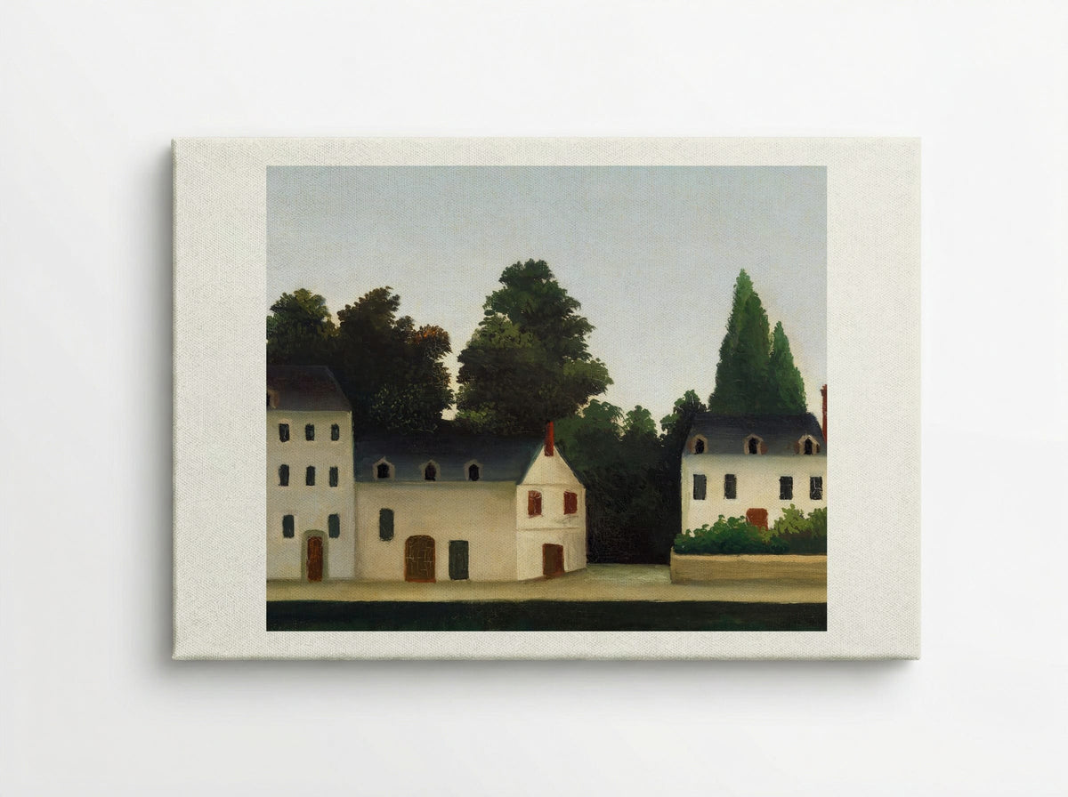 Landscape and Four Fishermen - Henri Rousseau - Canvas