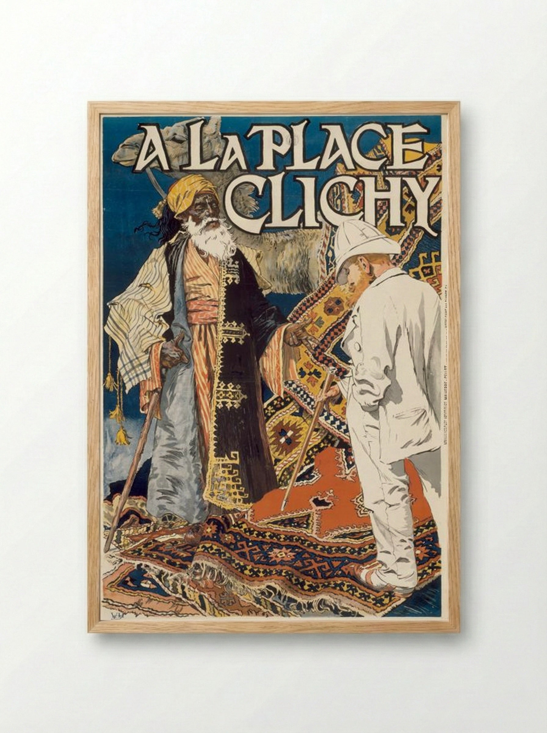 A la Place Clichy - Eugène Samuel Grasset - Framed Print Wood
