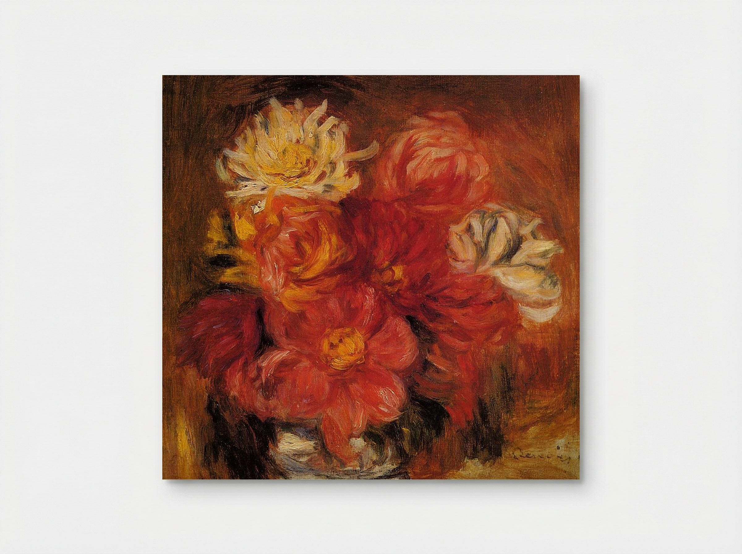 Dahlias - Pierre-Auguste Renoir - Poster