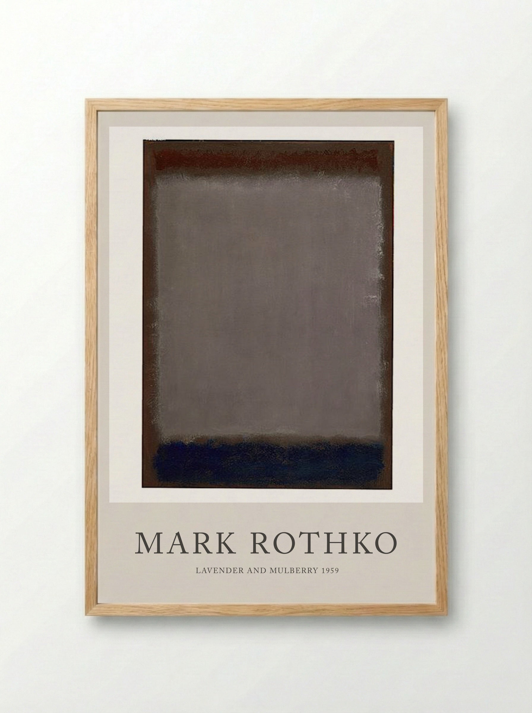 Lavender and Mulberry - Mark Rothko - Framed Print Wood