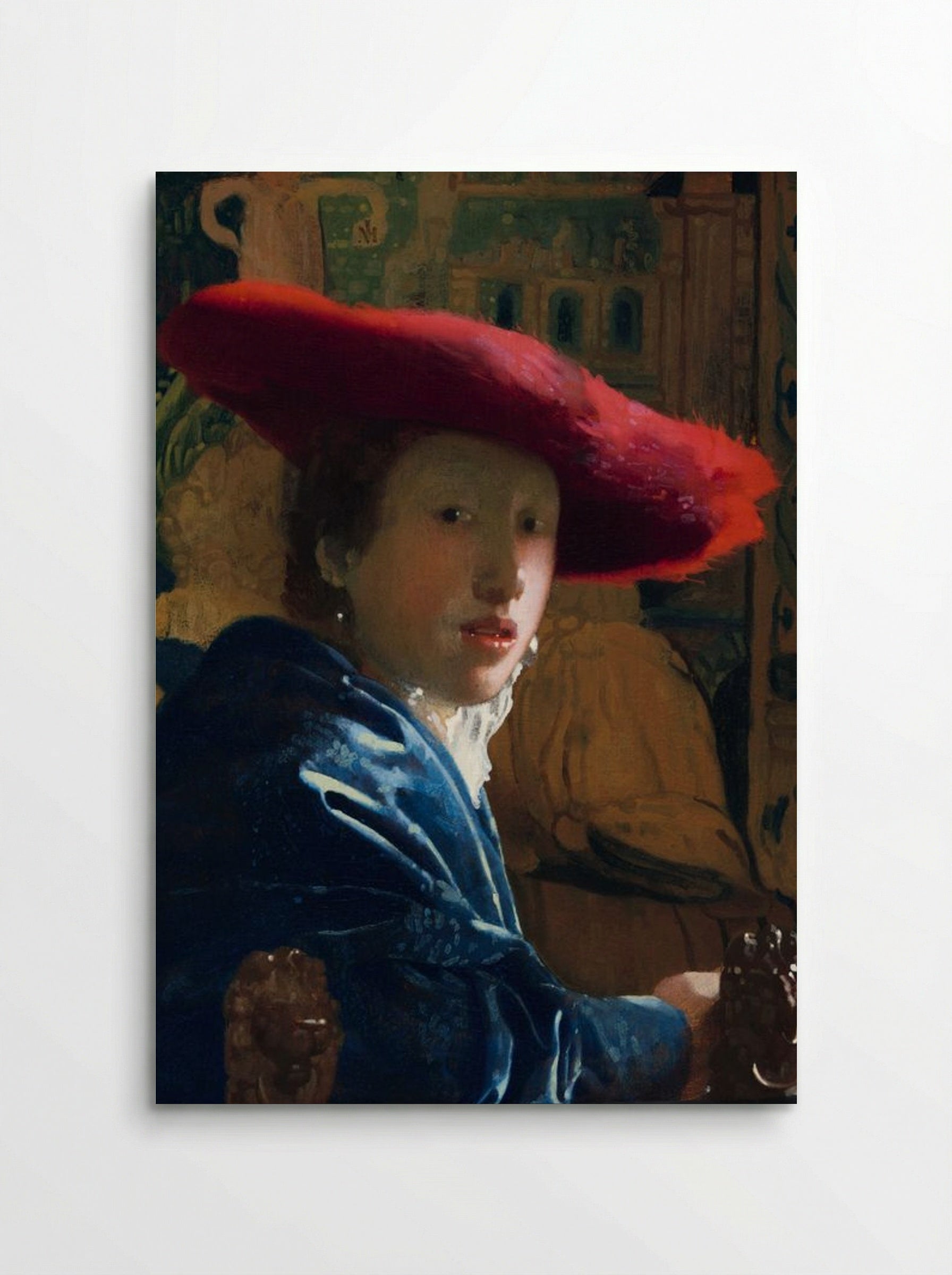 Girl with a Red Hat - Johannes Vermeer - Poster