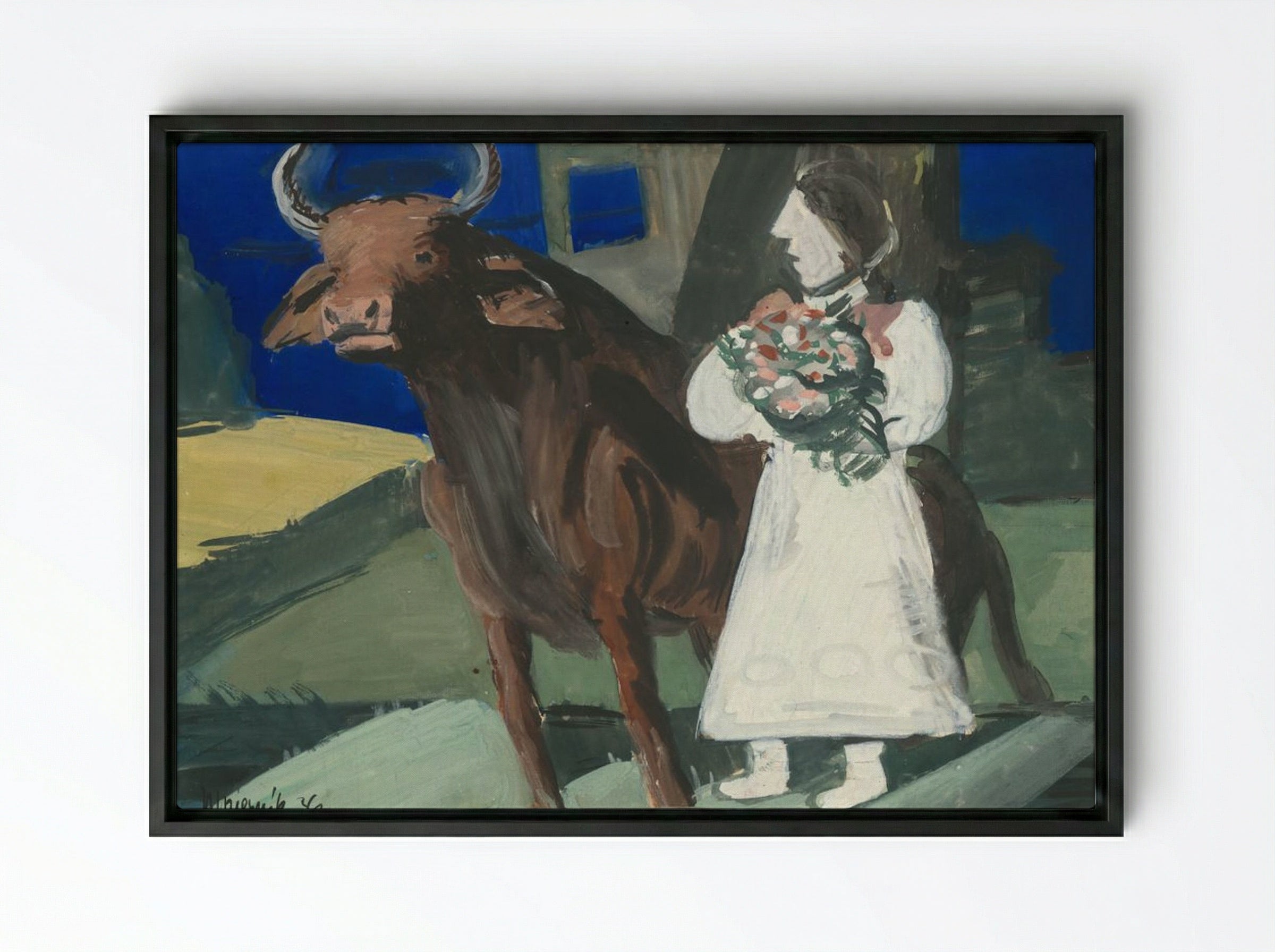 The Bride - Cyprián Majerník - Framed Canvas Black