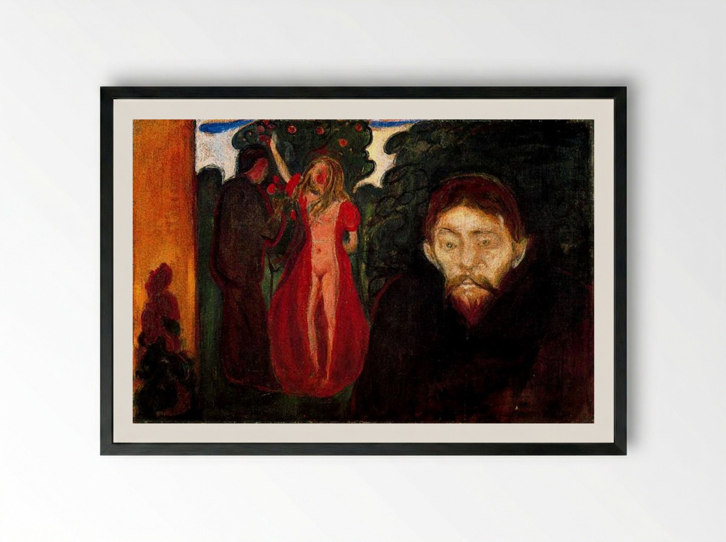 Jealousy II - Edvard Munch - Framed Print Black