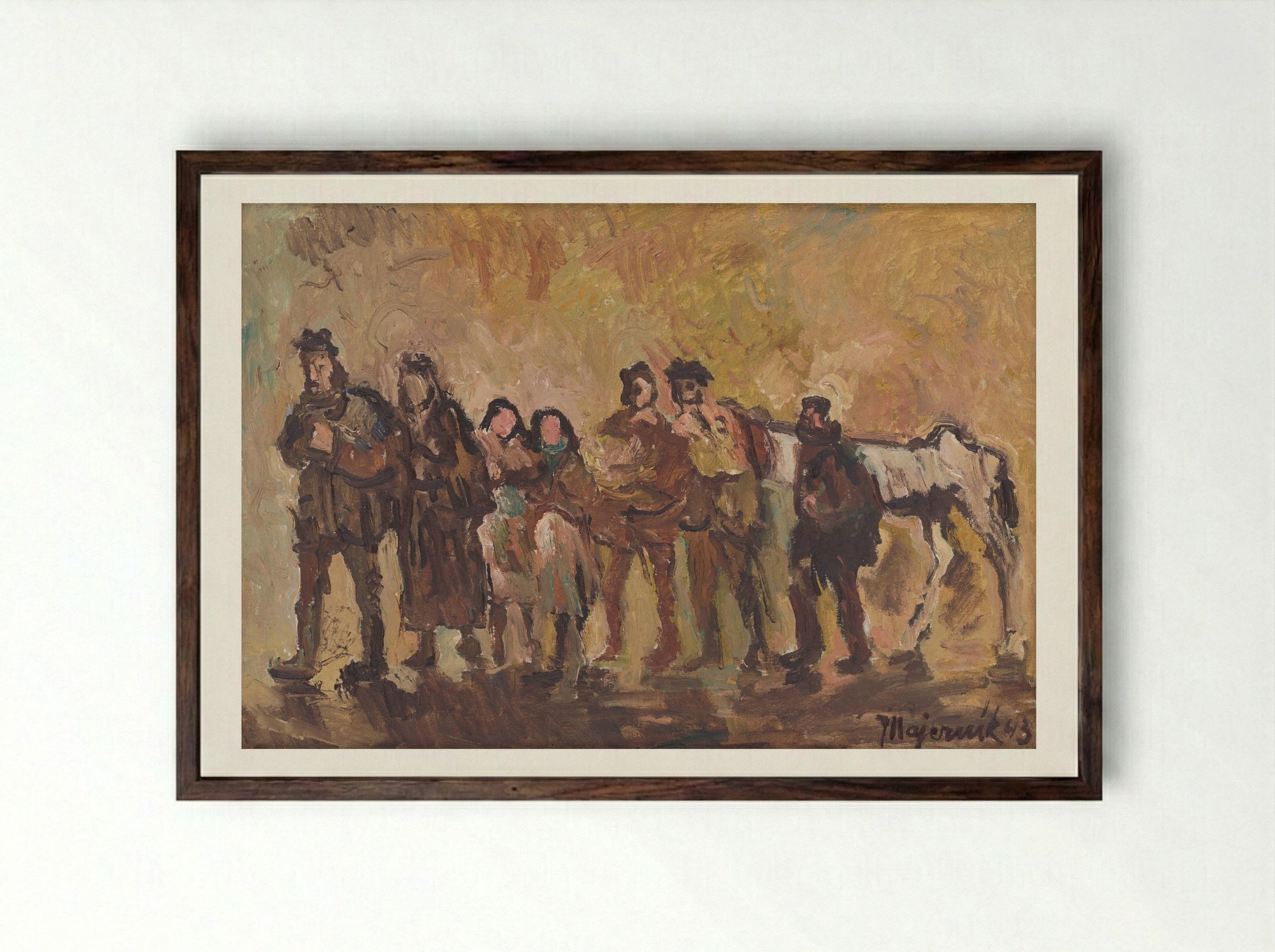 Exiles - Cyprián Majerník - Framed Print Dark Wood