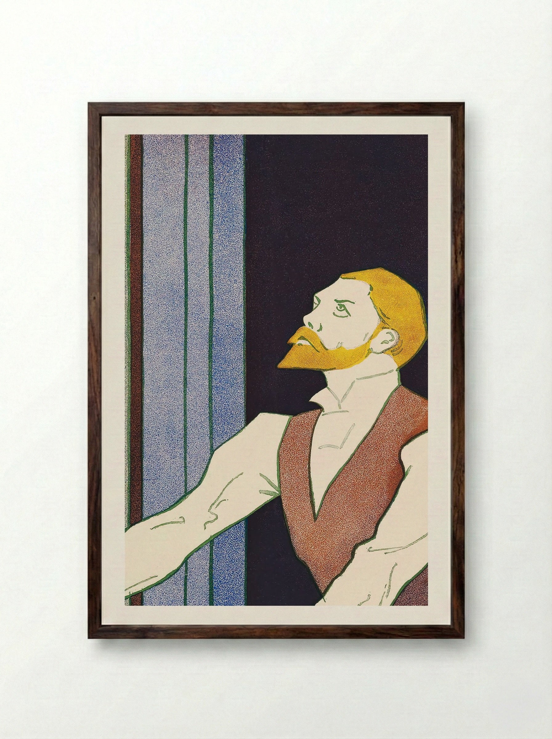 The Martian by DV Maurier - Edward Penfield - Framed Print Dark Wood