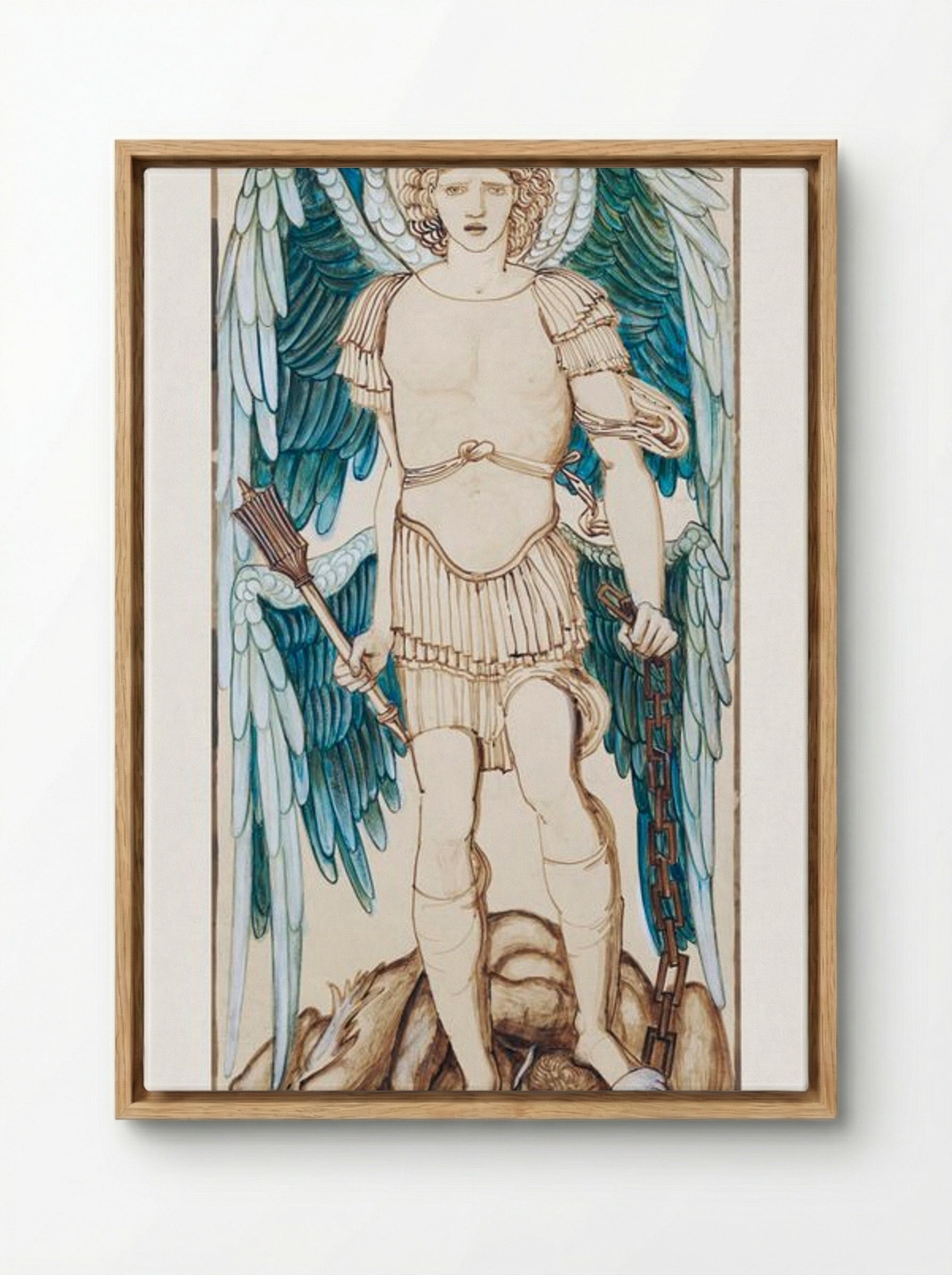 The Angels of the Hierarchy - Principates - Edward Burne-Jones - Framed Canvas Wood
