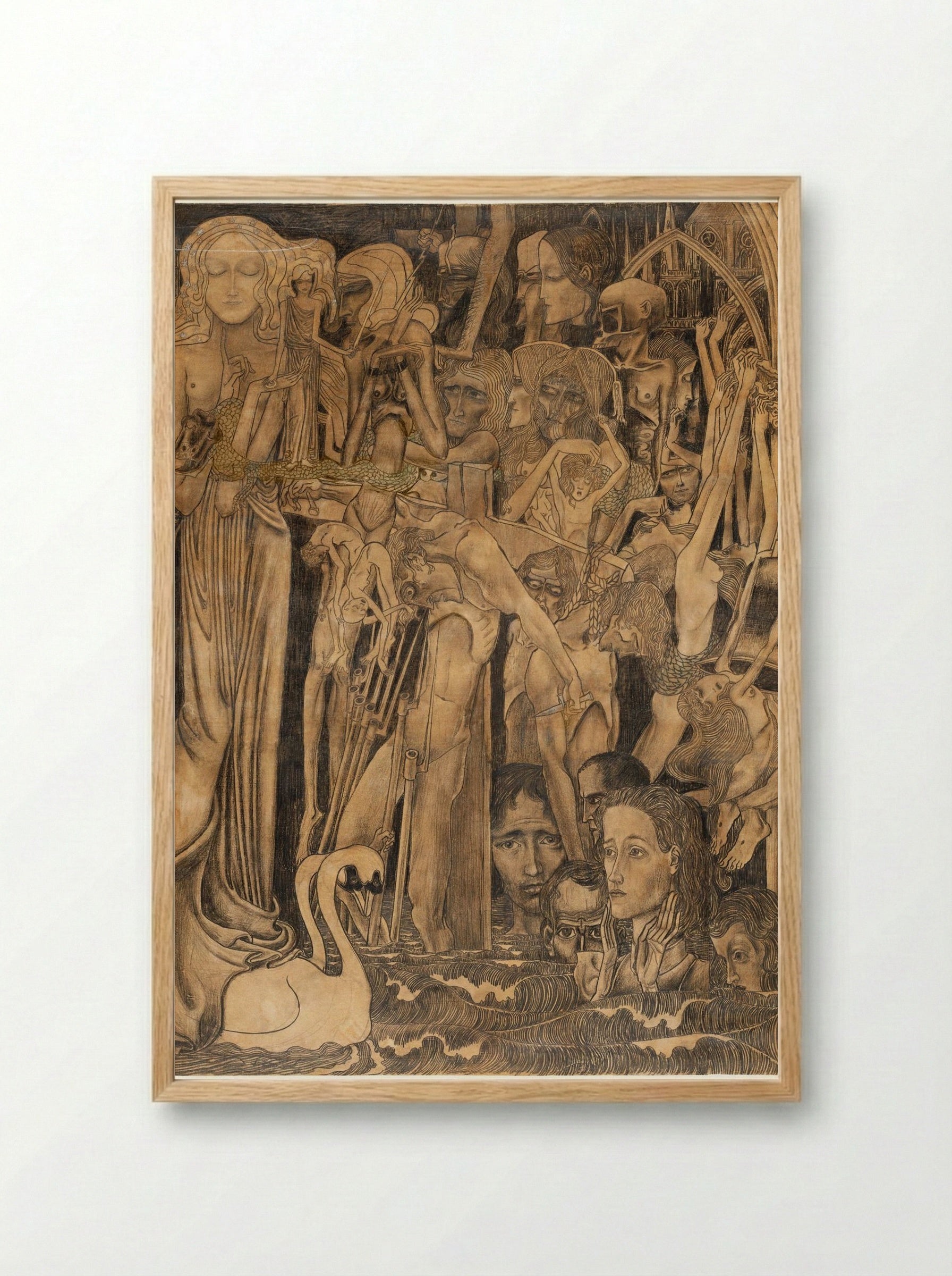 Loss of Faith - Jan Toorop - Framed Print Wood