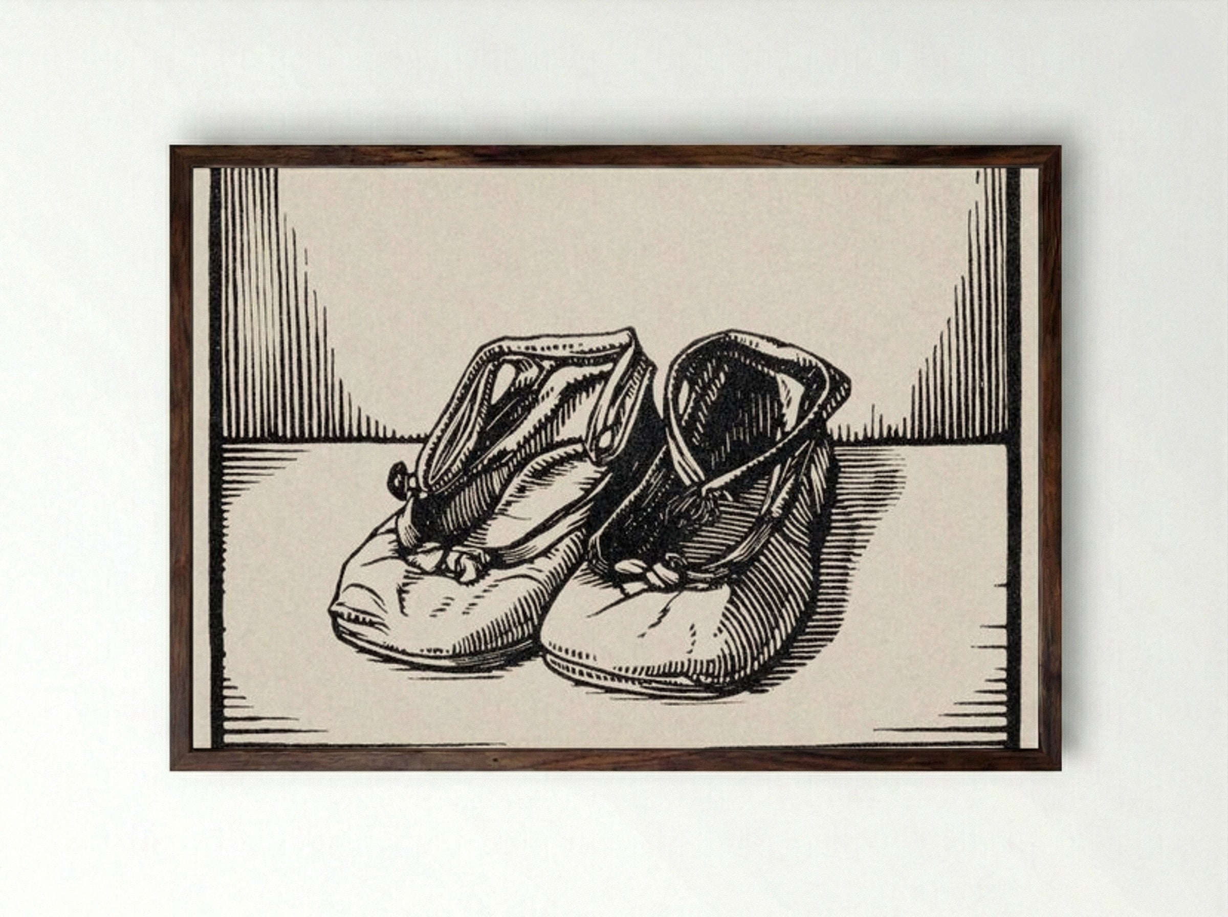 Pair of Shoes - Julie de Graag - Framed Print Dark Wood