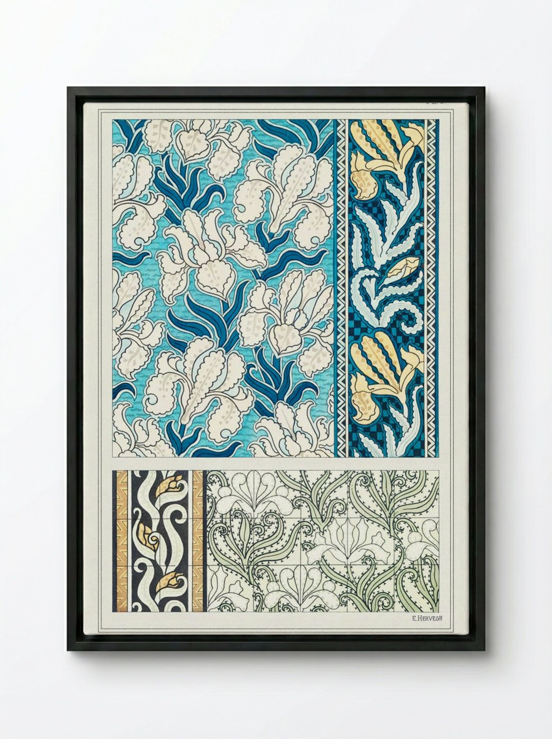 Iris, from La Plante et ses Applications ornementales - Maurice Pillard Verneuil - Framed Canvas Black