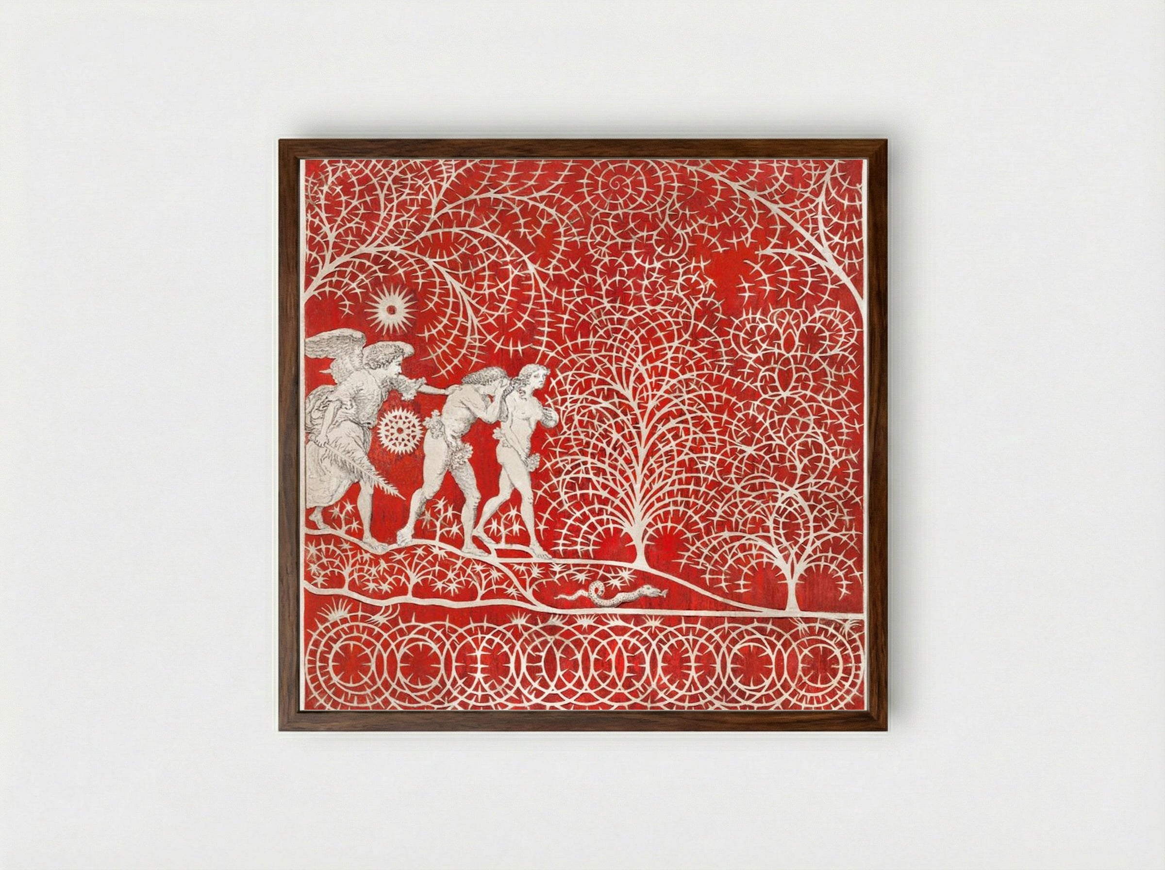 The Expulsion from Eden - Fine Art Print - Framed Print Dark Wood