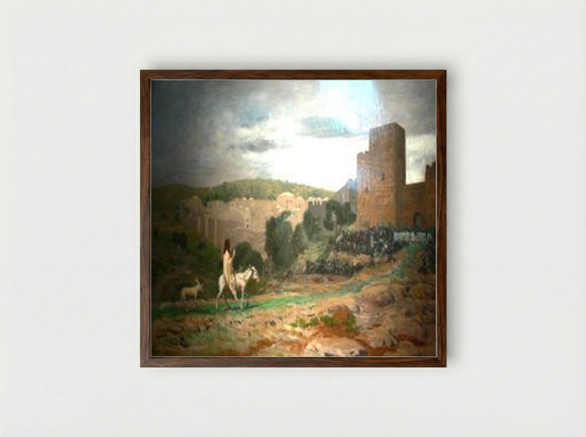 Entry of Christ into Jerusalem - Jean-Léon Gérôme - Framed Print Dark Wood