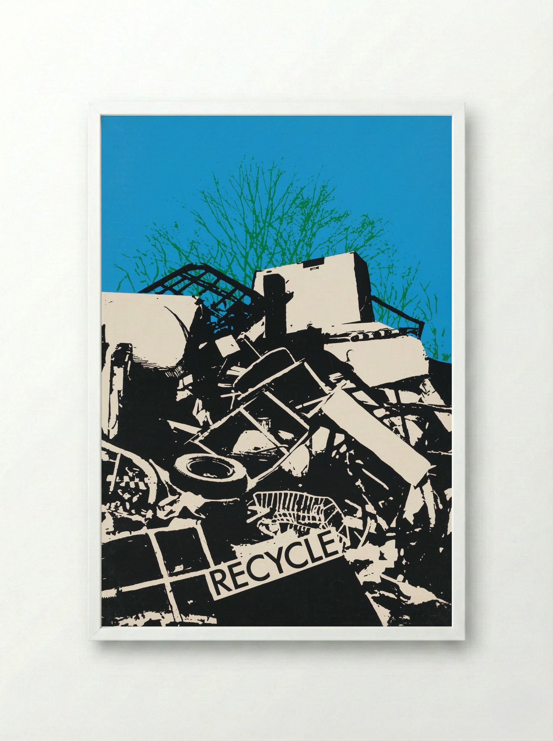 Recycle - Graphic Workshop - Framed Print White